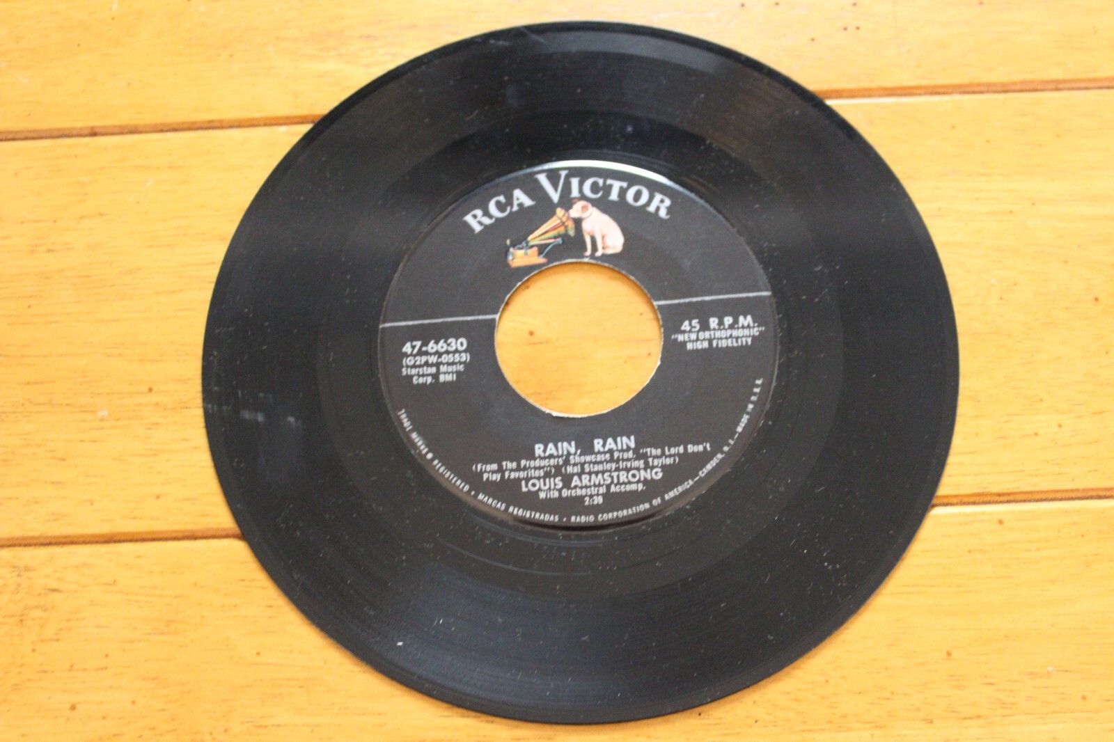LOUIS ARMSTRONG I NEVER SAW A BETTER DAY 45RPM 7″ JUKEBOX RECORD G+ RCA VICTOR