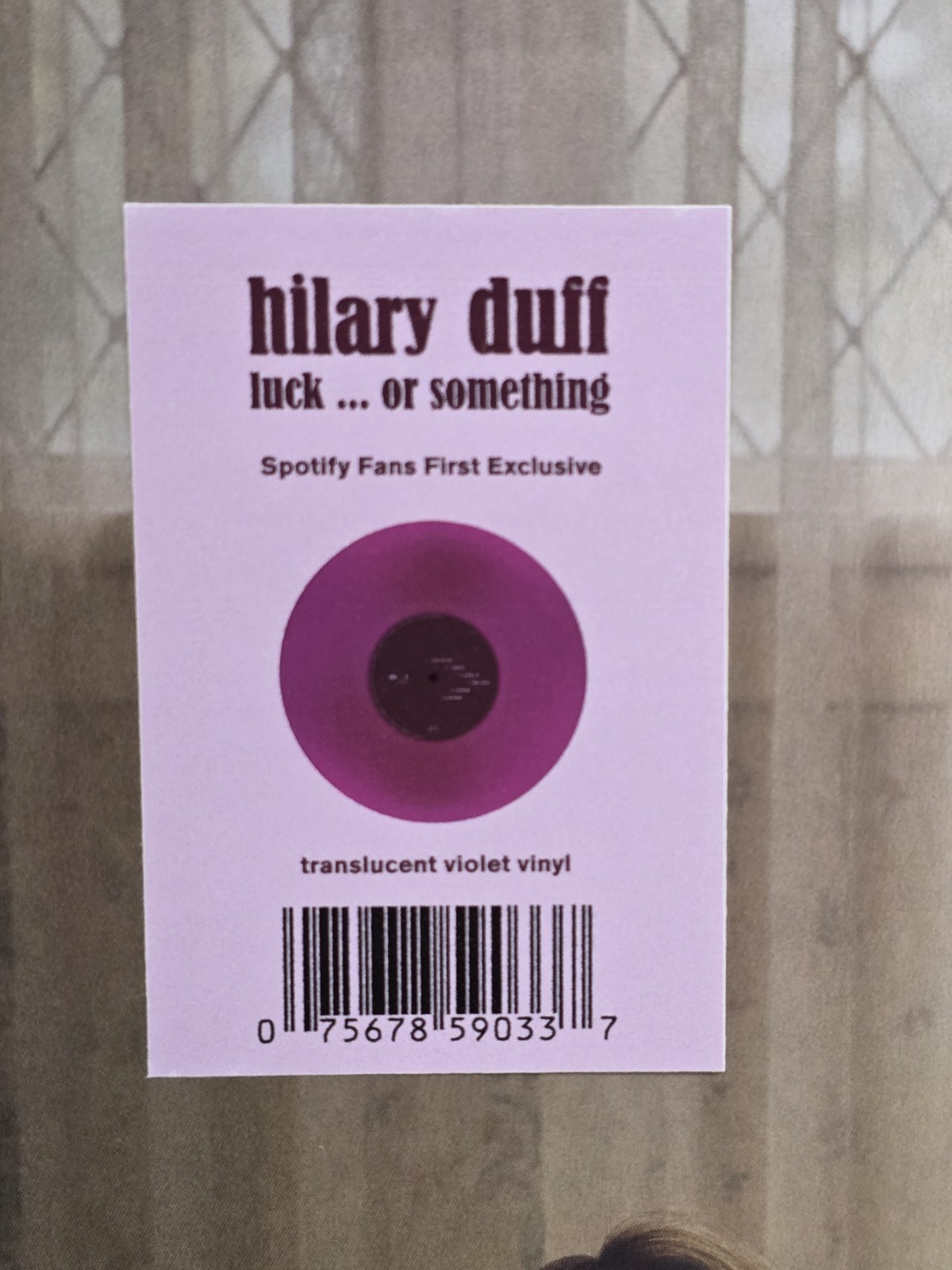 Hilary Duff Luck Or Something Spotify Fans First Violet Vinyl LP Sealed LTD OOP
