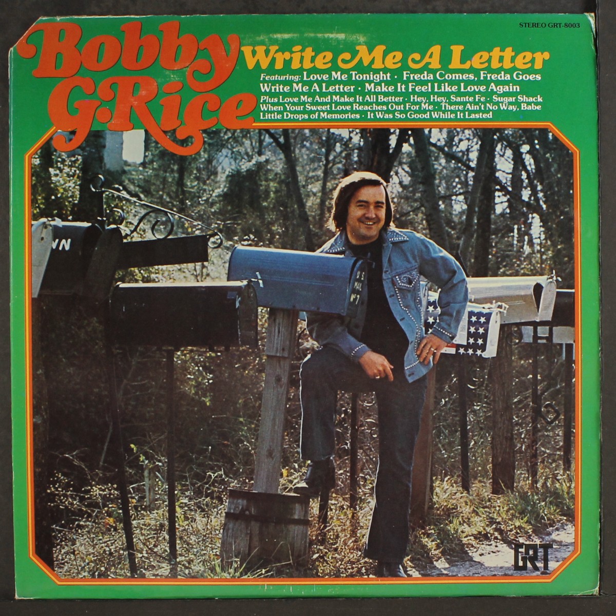 BOBBY G. RICE: write me a letter GRT 12″ LP 33 RPM