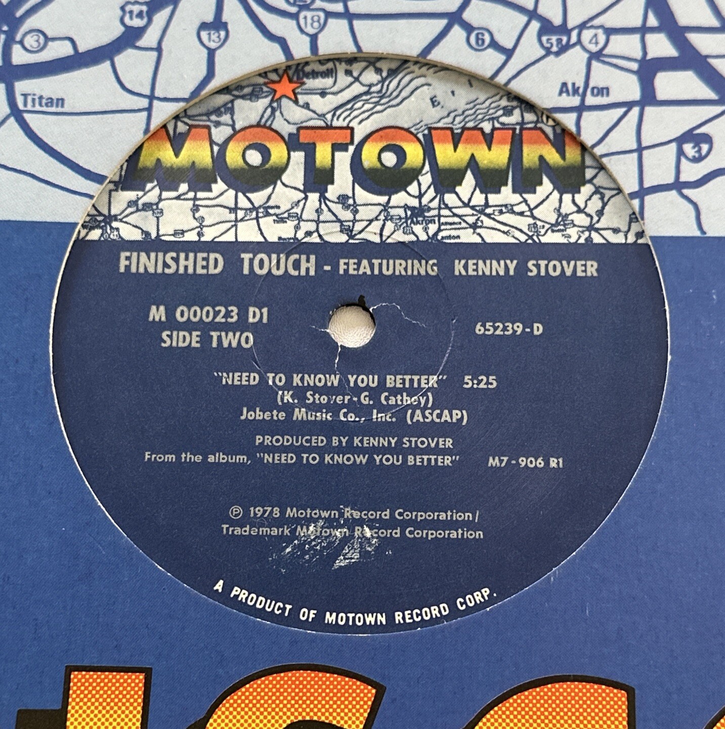 Finished Touch The Down Sound 1979 Motown 12” Vinyl Record Soul Disco Vg+ / Vg+