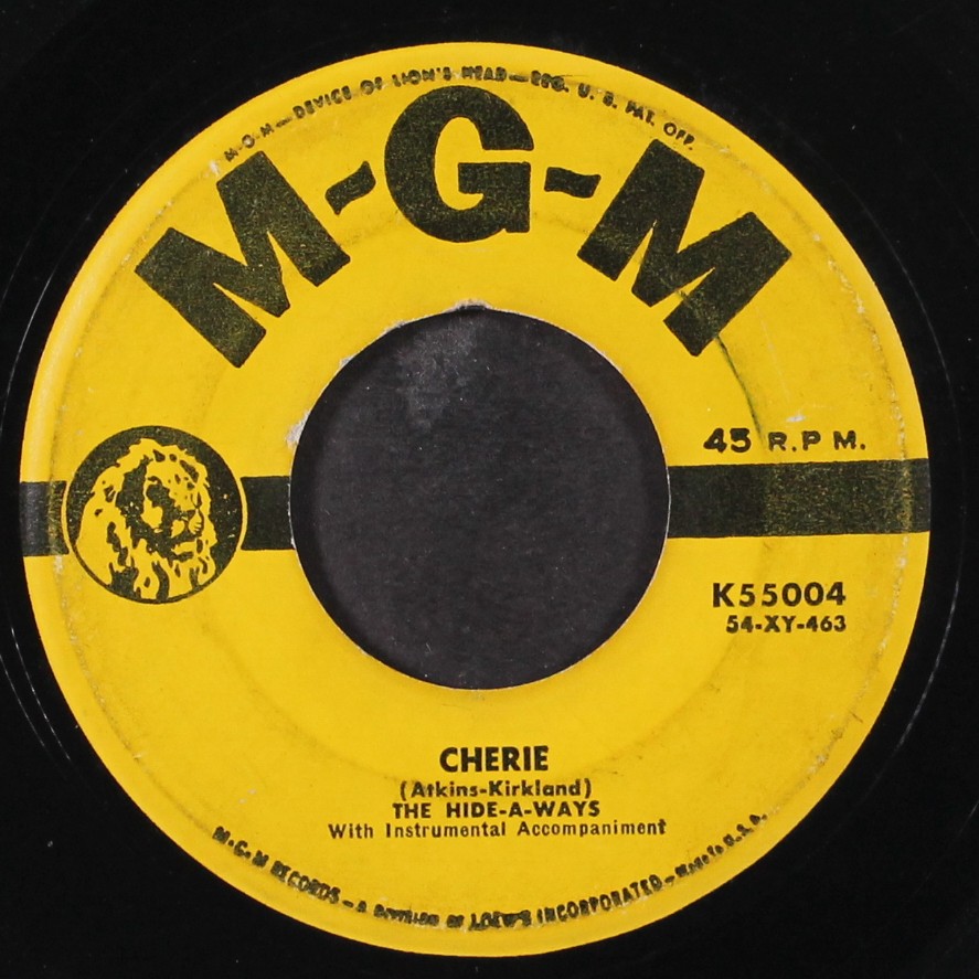 HIDE-A-WAYS: cherie / me make em powwow MGM 7″ Single 45 RPM