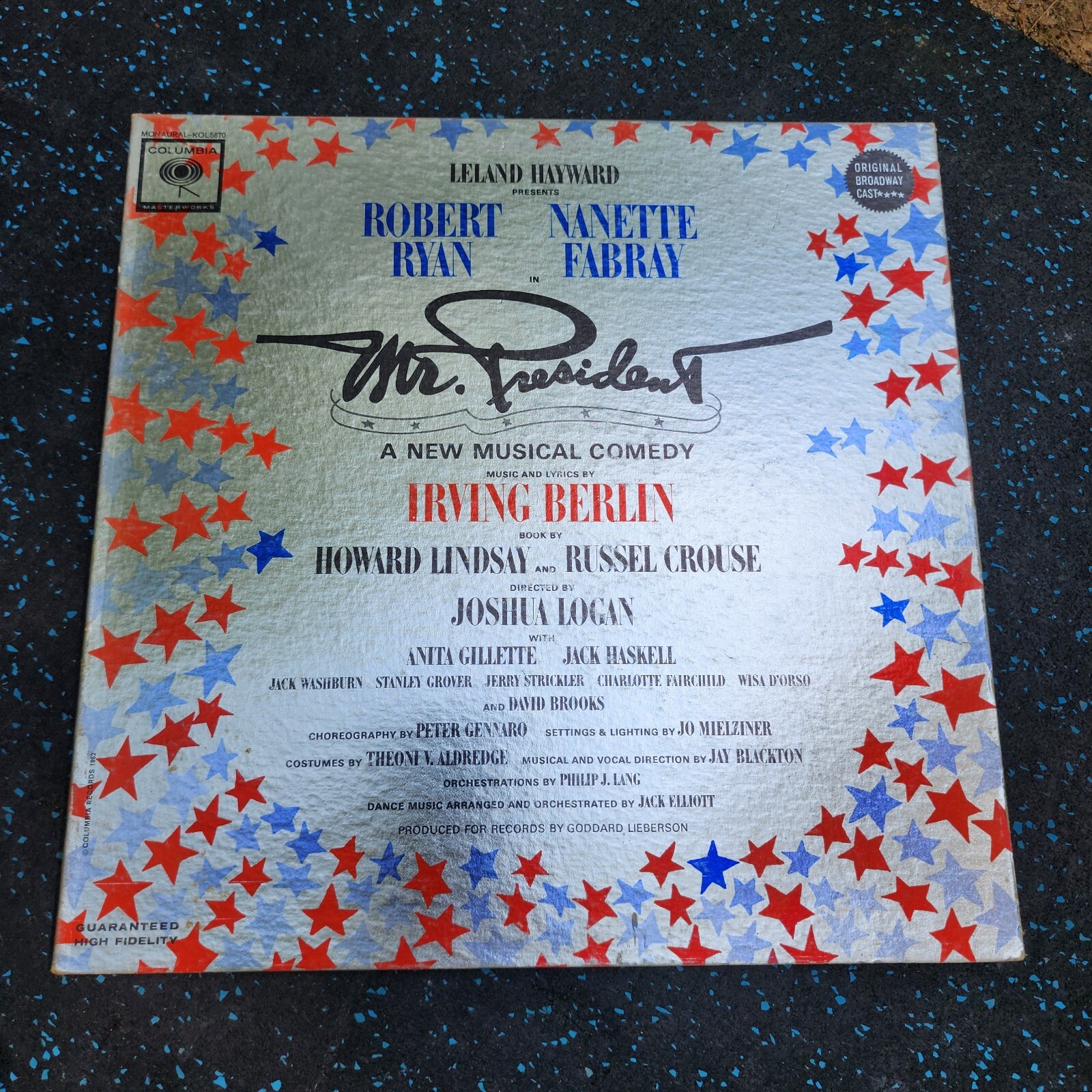 Mr President 1962 Irving Berlin Broadway Cast Vinyl LP Record Robert Ryan