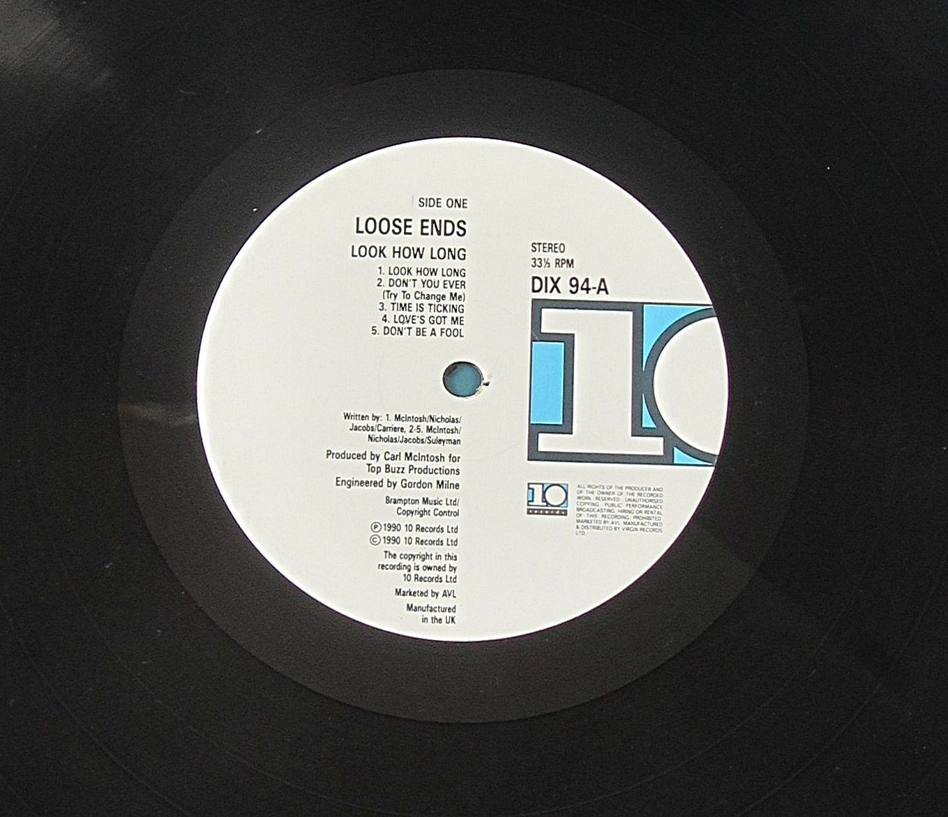 Loose Ends – Look How Long 12” Vinyl Release 1990 R&B DIX 94-B