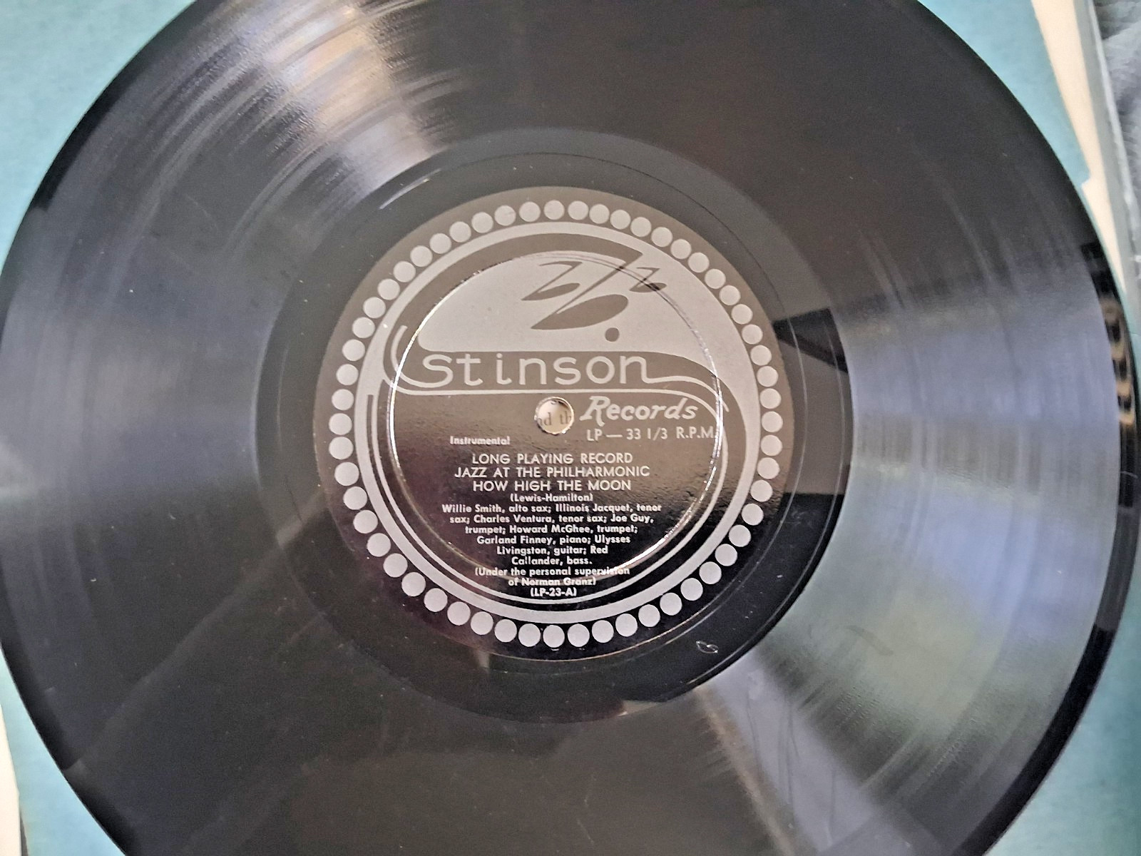 Stinson LP 23 Jazz At The Philharmonic Vol 1 Orig. 10 in Vinyl 1949 VG