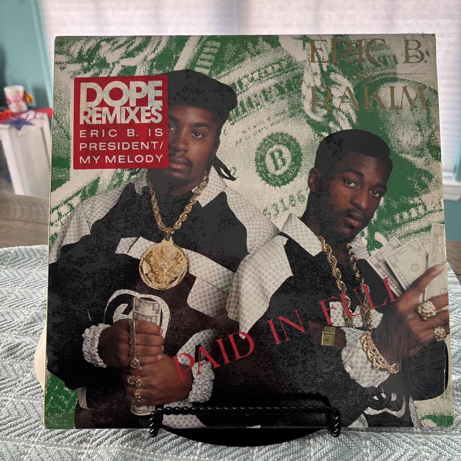 Eric b rakim paid in full vinyl VG+ 1987 OG Shrink Hype