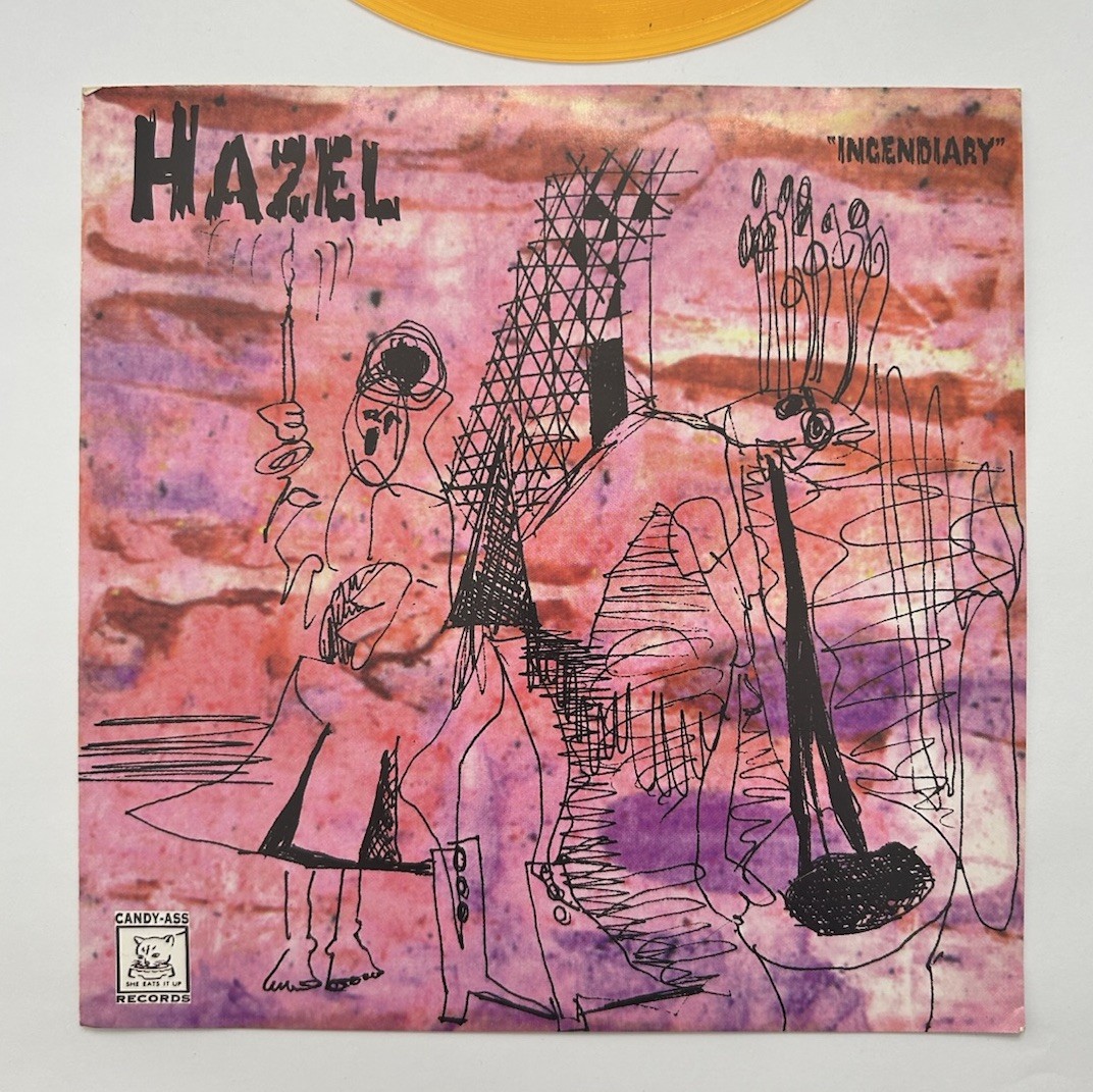 Ovarian Trolley / Hazel Split 7” 1997 Indie Alt Rock Margaret Killgallen Art