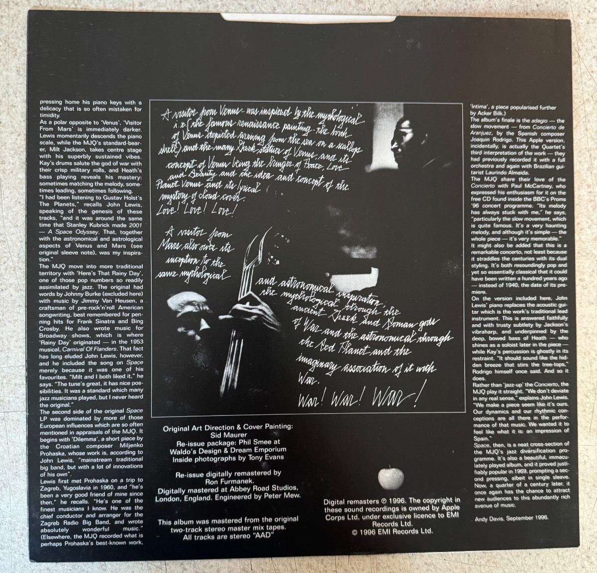 Modern Jazz Quartet Space Vinyl Record Apple UK NEW