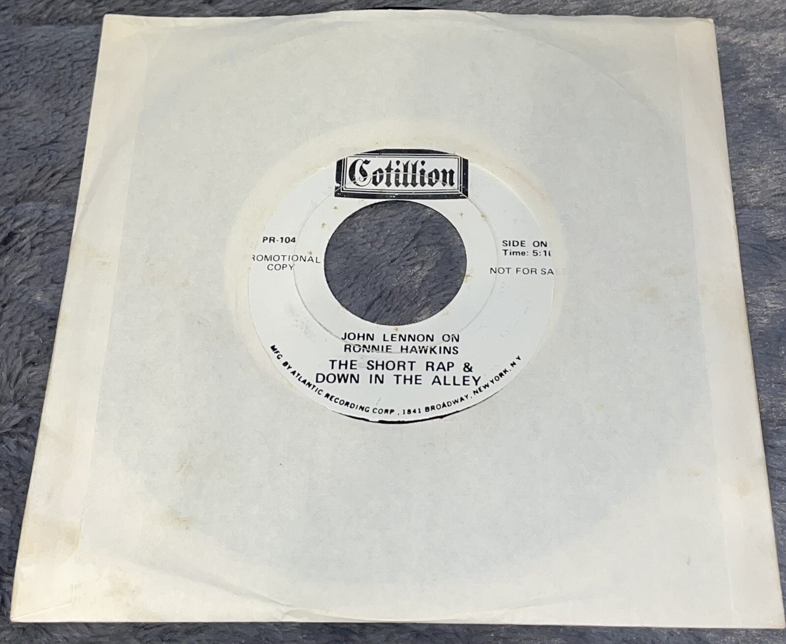 JOHN LENNON on Ronnie Hawkins: Short Rap & Down the Alley/ Long Rap PROMO 7″ EP