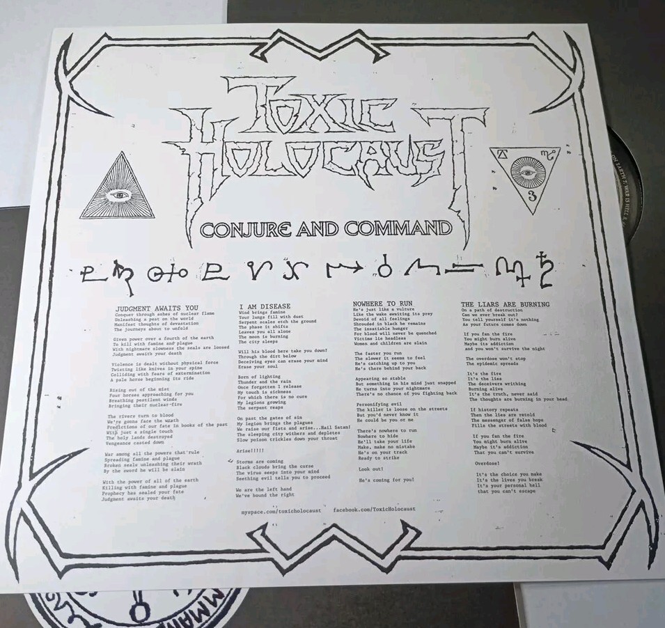 Conjure And Command Toxic Holocaust (2011 Double Vinyl LP) Limited Ed. 180 Gram