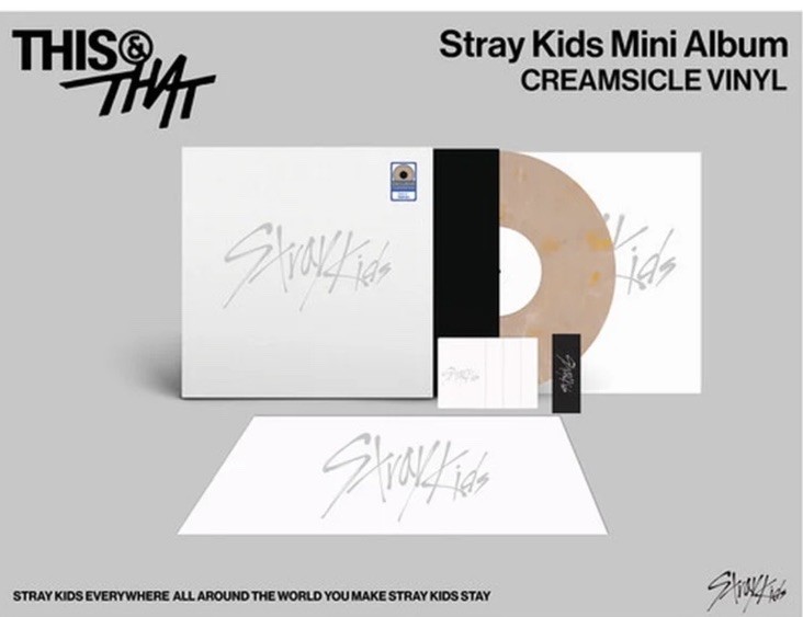 STRAY KIDS THIS & THAT 4VINYL LP BUNDLE WITH POSTER, LYRIC PAPER, BOOKMARK, CARD