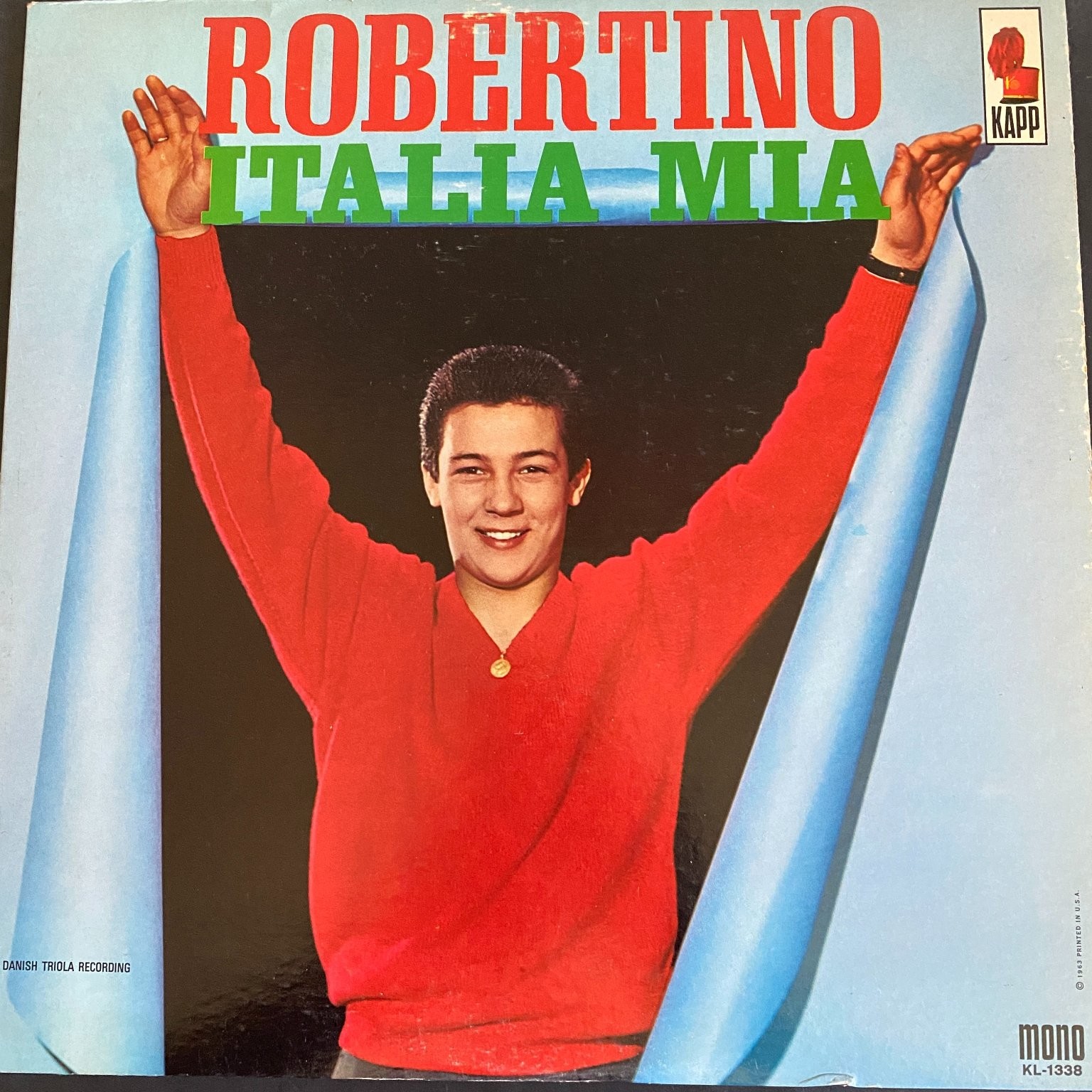 Robertino – Italia Mia LP Record 1963 Kapp Italian Pop Mono 33⅓ RPM