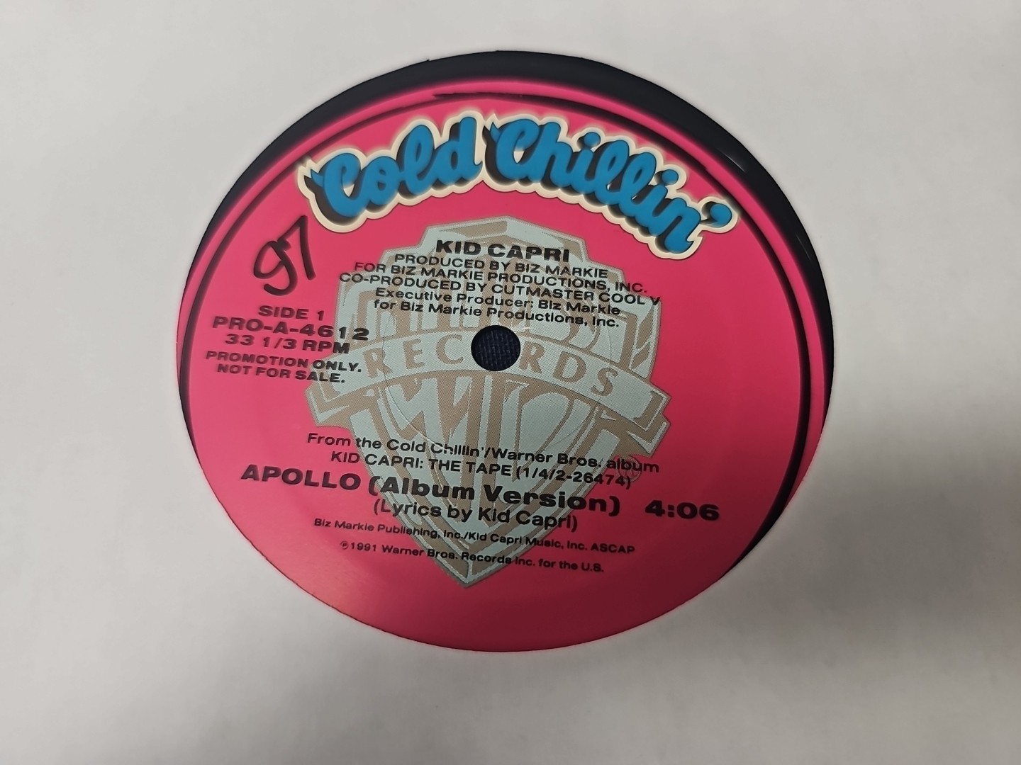 KID CAPRI APOLLO 12″ 1991 COLD CHILLIN’ BIZ MARKIE VINYL RECORD PROMO