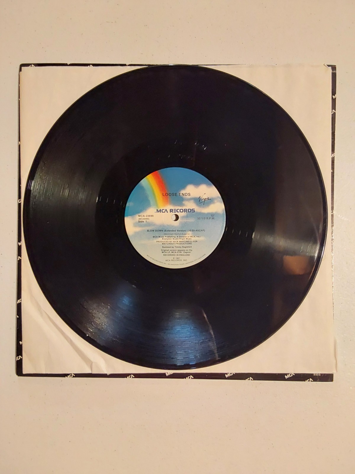 Loose Ends – Slow Down 12 Inch Black Vinyl 1986 MCA Records