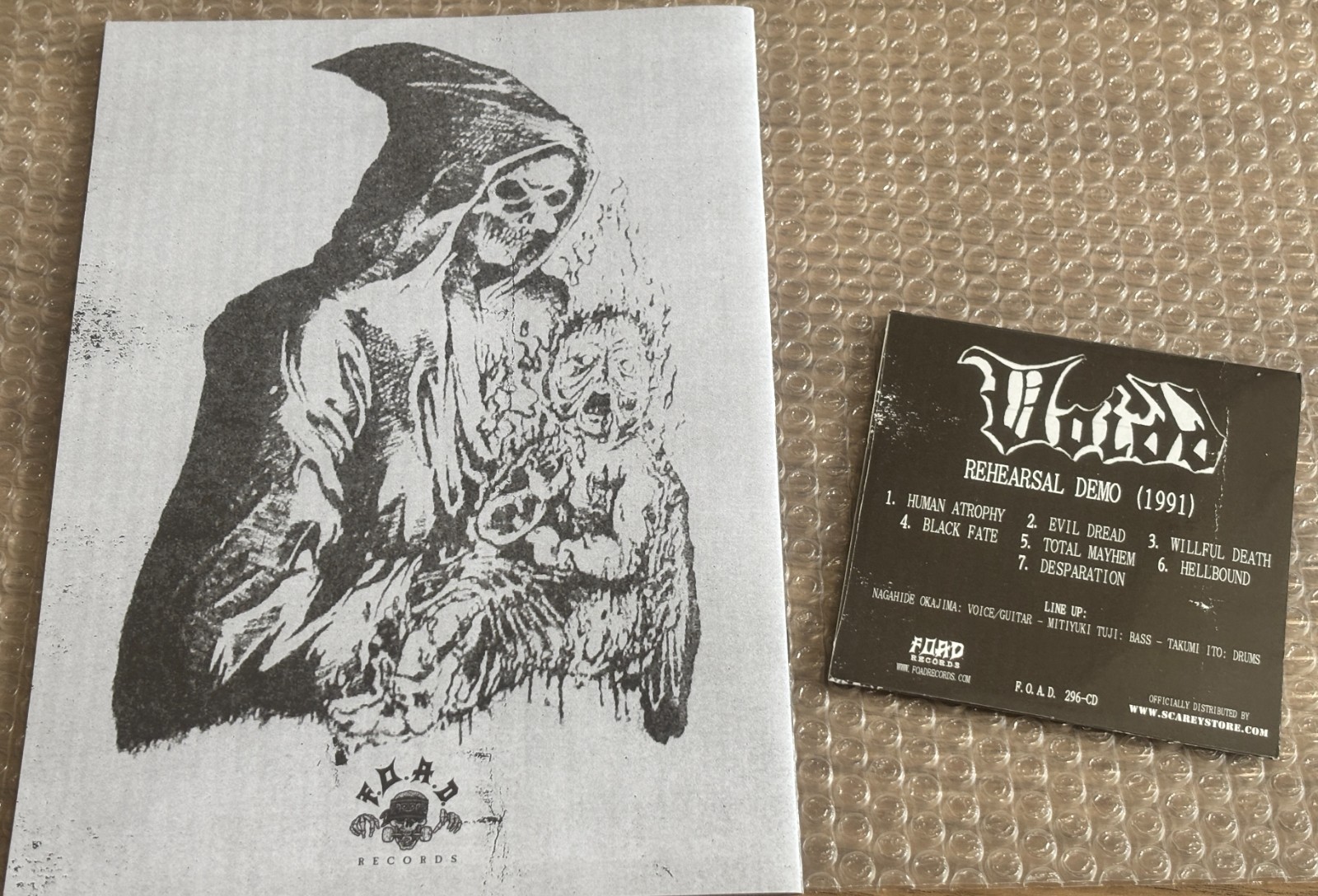 VOIDD/ Final Black Fate 1990-1992 Blue Vinyl(2LP) w/Demo CD LTD100 Obi F.O.A.D