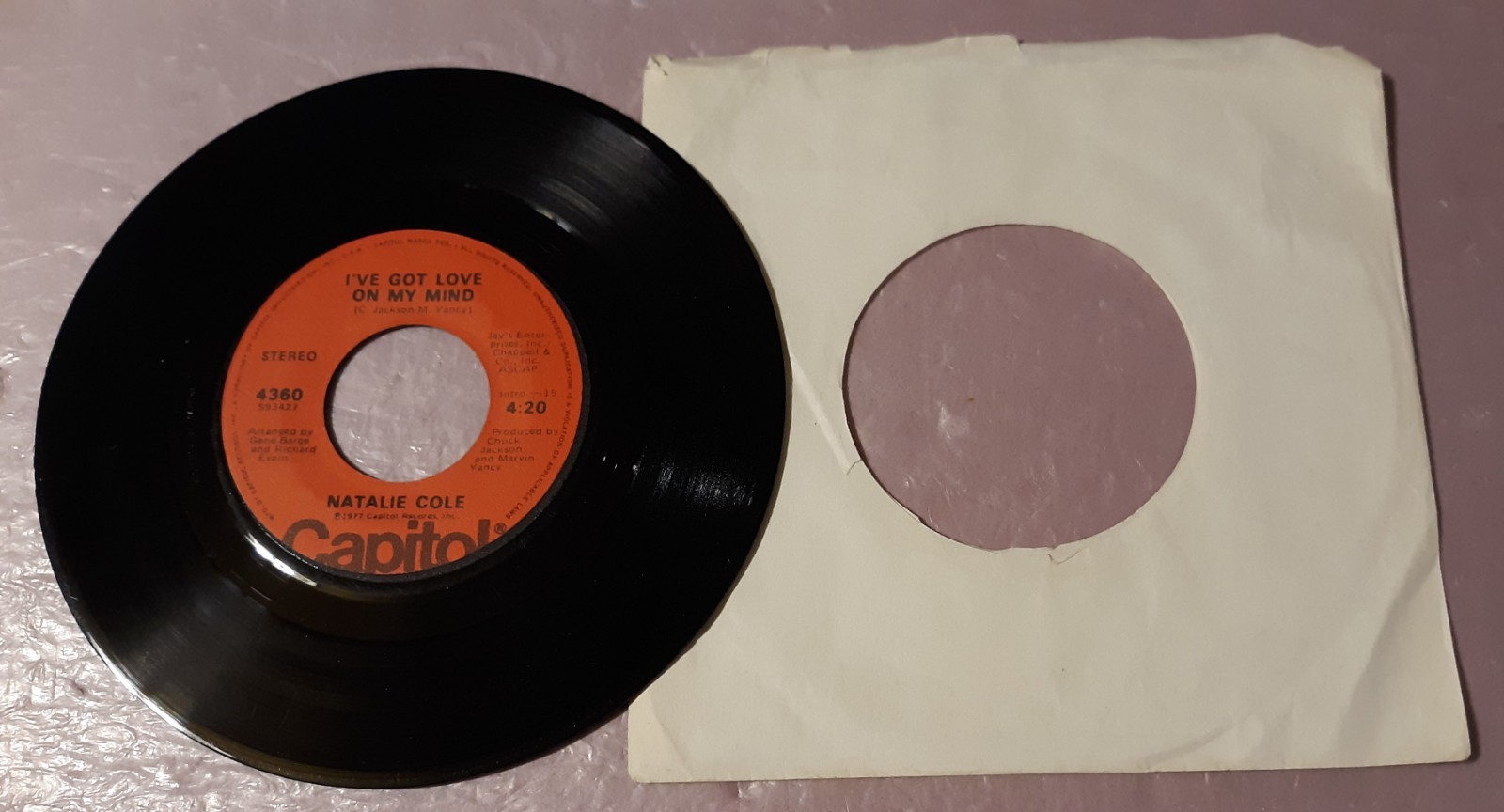 Natalie Cole Unpredictable You/I’ve Got Love On My Mind 7″ Vinyl Record 45rpm