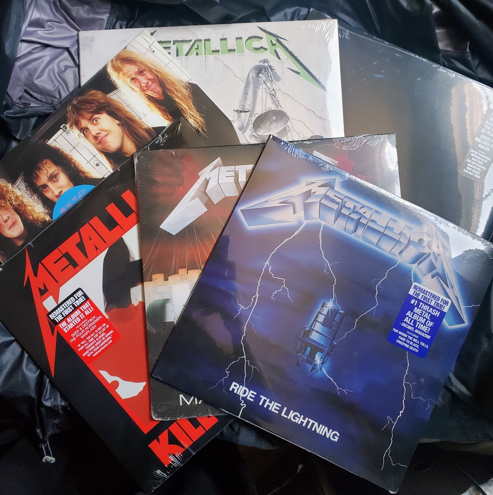 METALLICA KILL ‘EM ALL RIDE THE LIGHTNING MASTER OF PUPPETS 6 BLACK VINYL