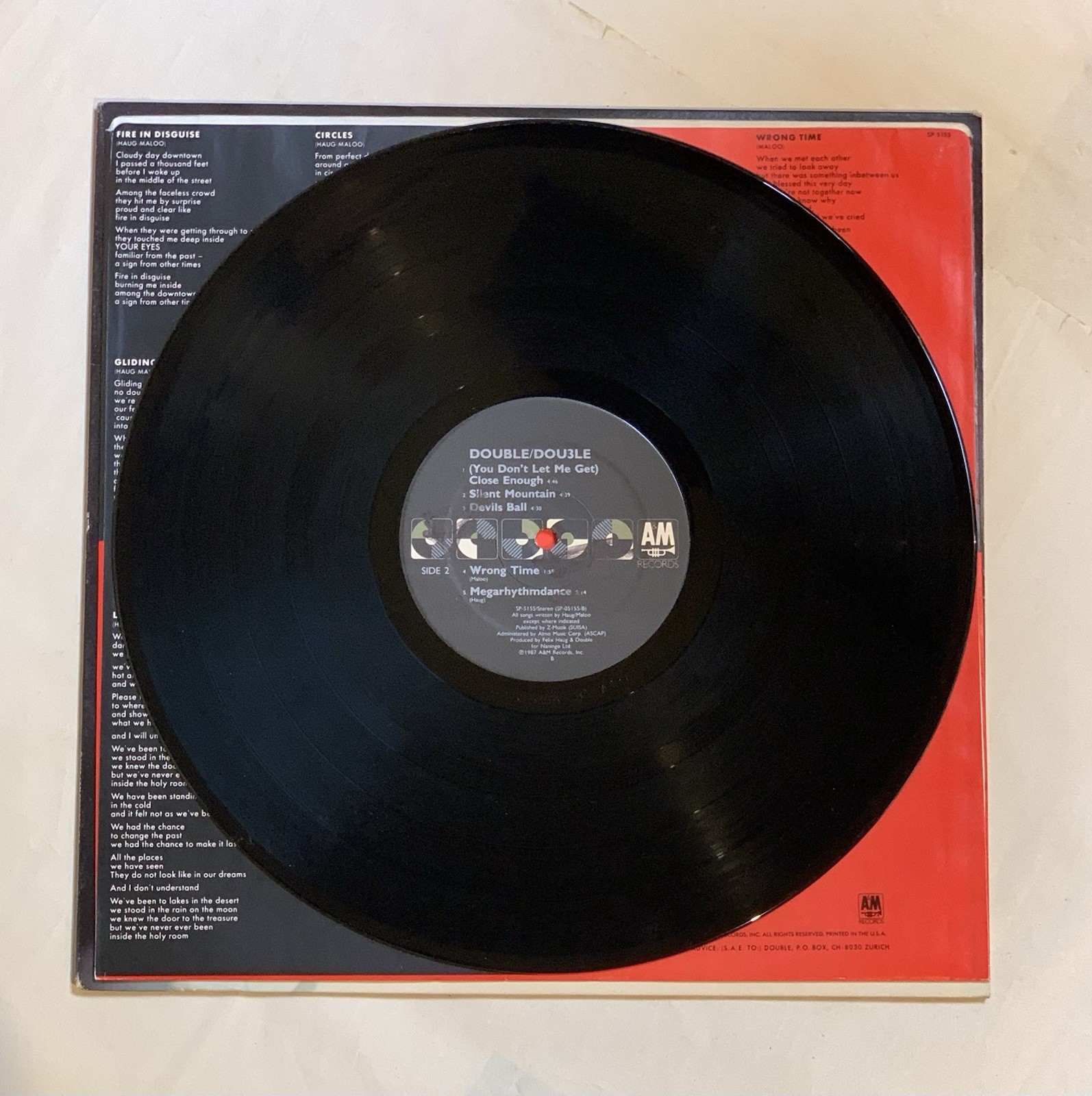 Double ‎– Dou3le – A&M Records ‎– SP-5155 yr 1987 LP