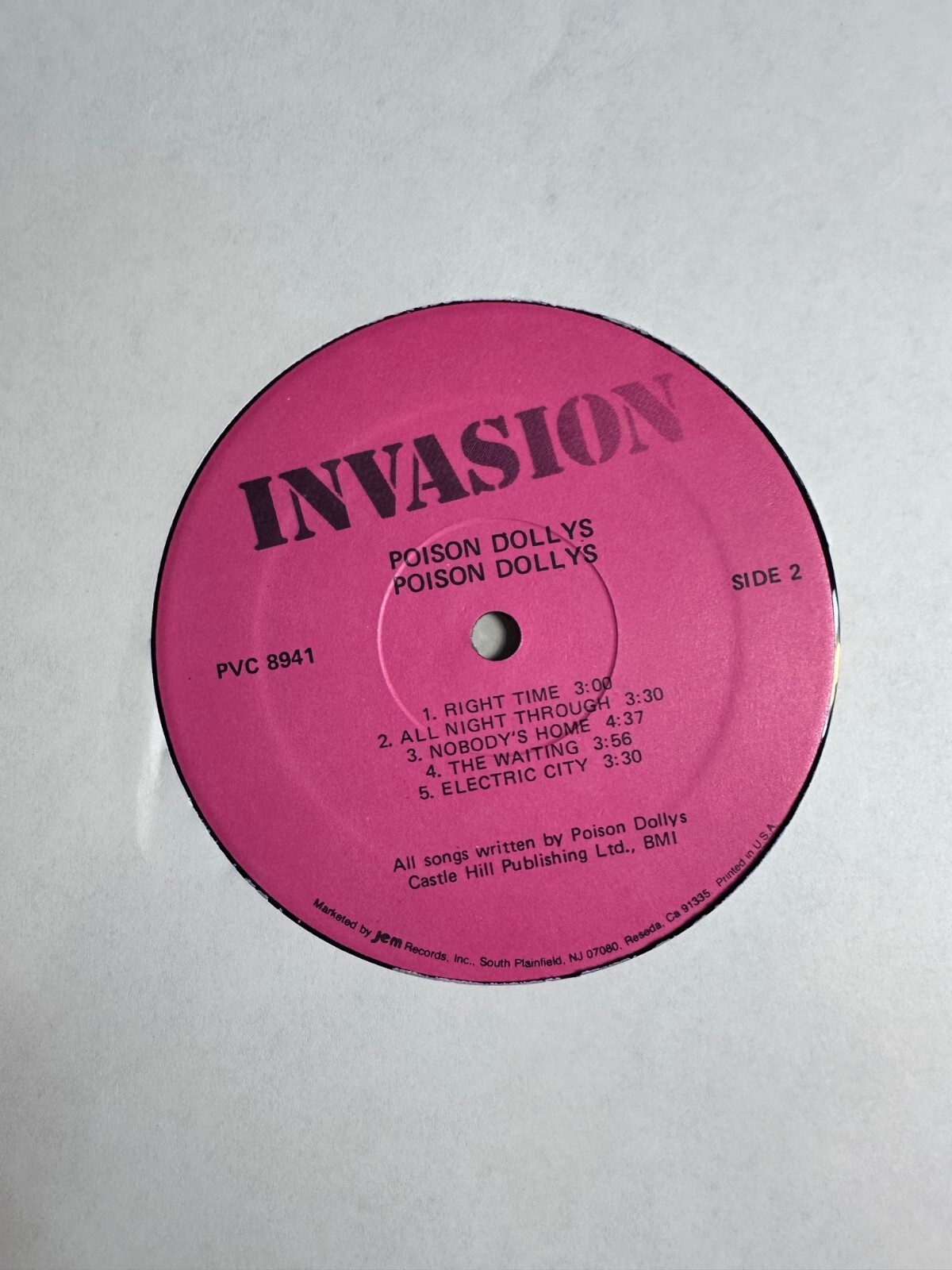 Poison Dollys – SELF-TITLED – Invasion Records (PVC-8941) LP 33 Vinyl NM/EX