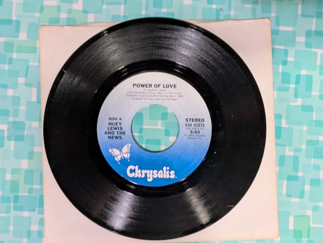 Huey Lewis & the News, 3 Chrysalis 45s, Power Of Love, Stuck With You