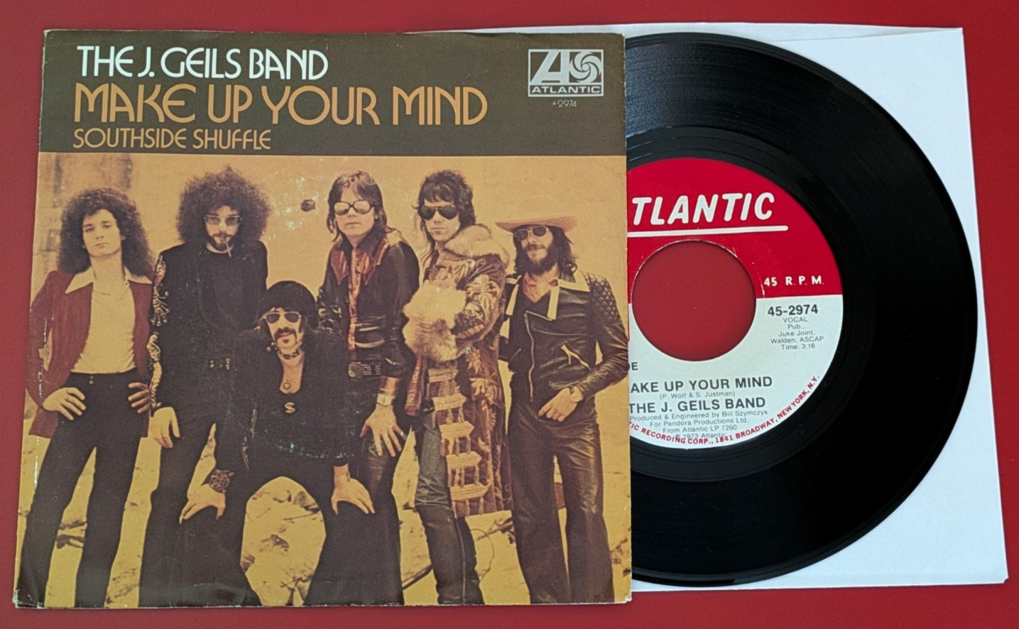 J. GEILS BAND Make Up Your Mind 7″ VINYL RECORD Picture Sleeve PROMO Mono/Stereo