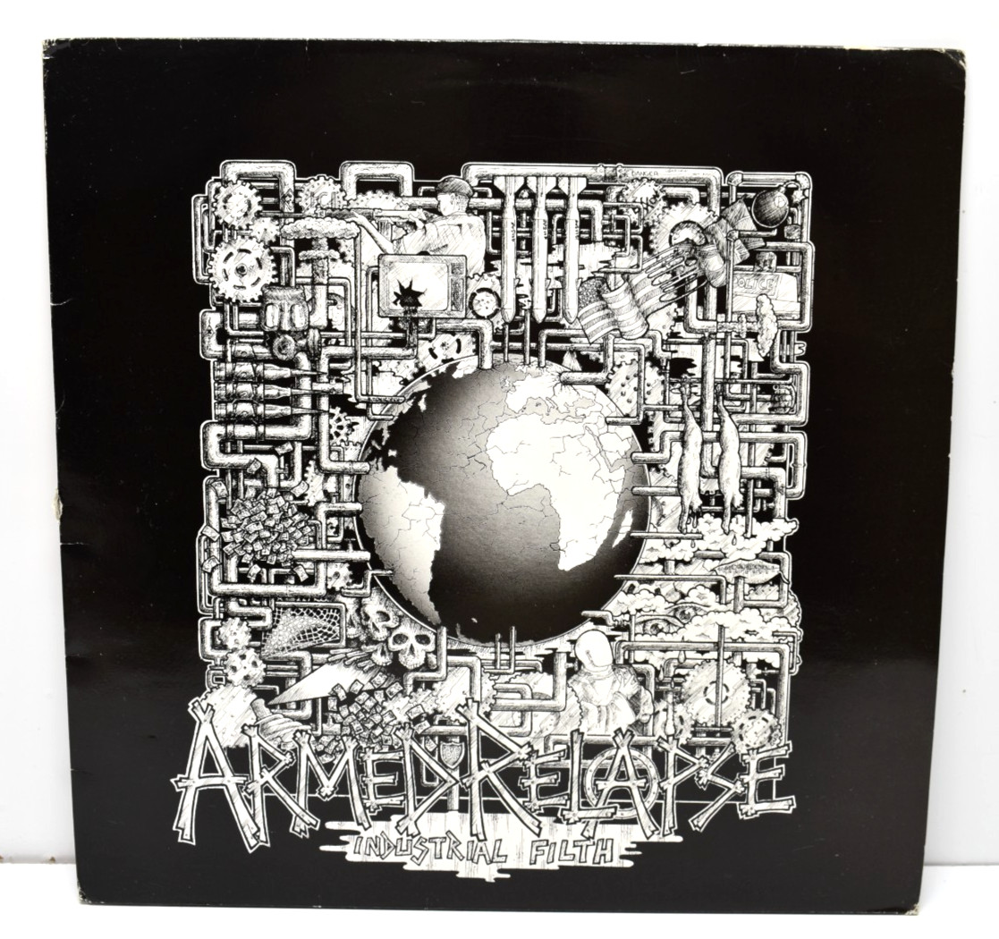 Armed Relapse Industrial Filth Vinyl Record LP Hardcore Punk Lyric Poster Good