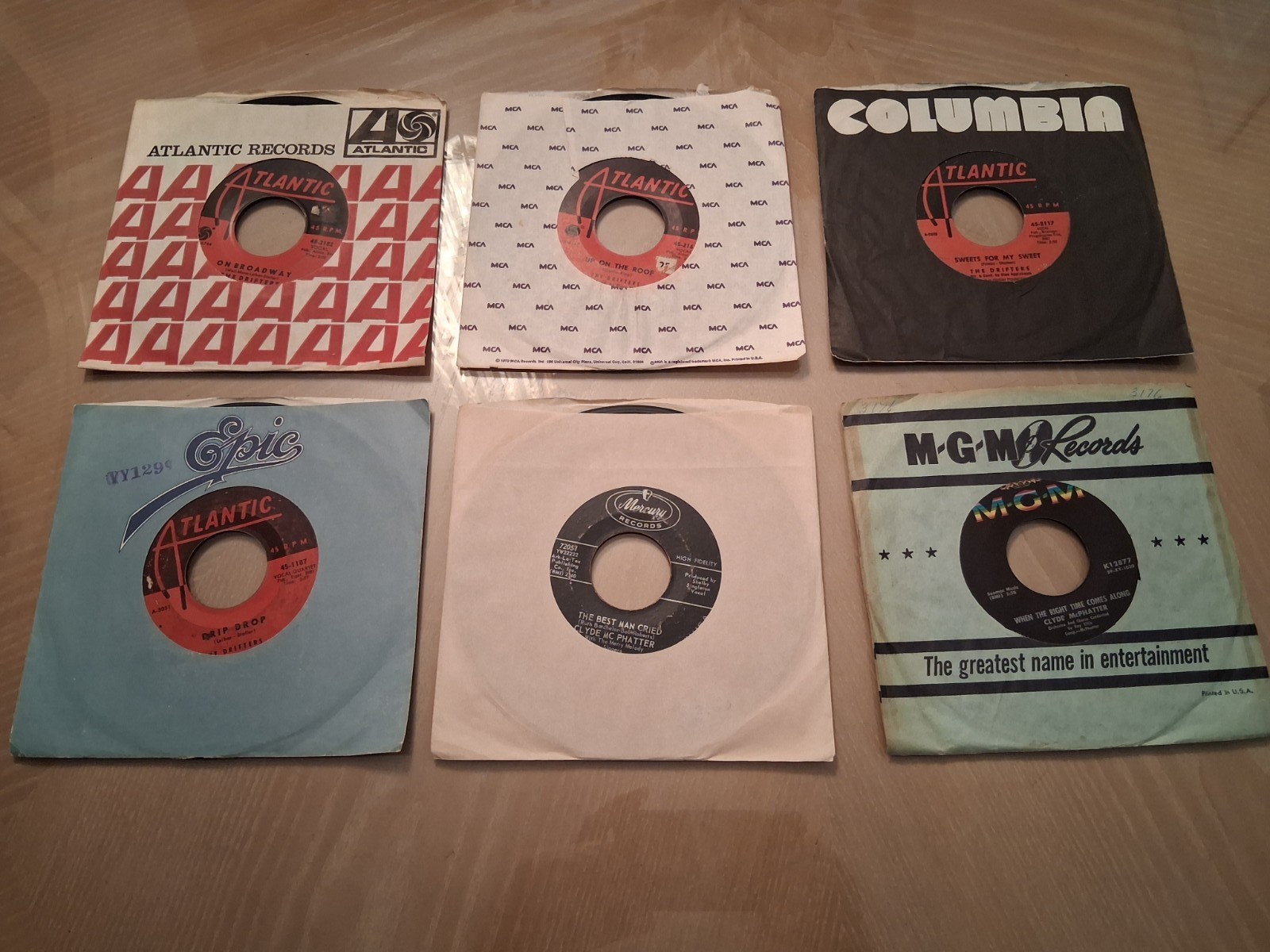168 Original 45 PM R & B, Doo Wop Related Rock, Country 1950’s 1960’s Records