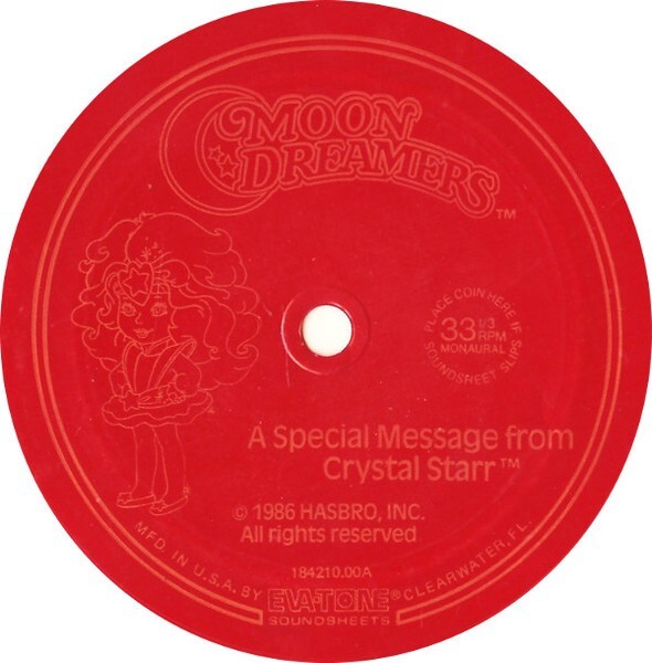 Moon Dreamers – A Special Message From Crystal Starr 1986 Flexi 6″ RECORD HASBRO