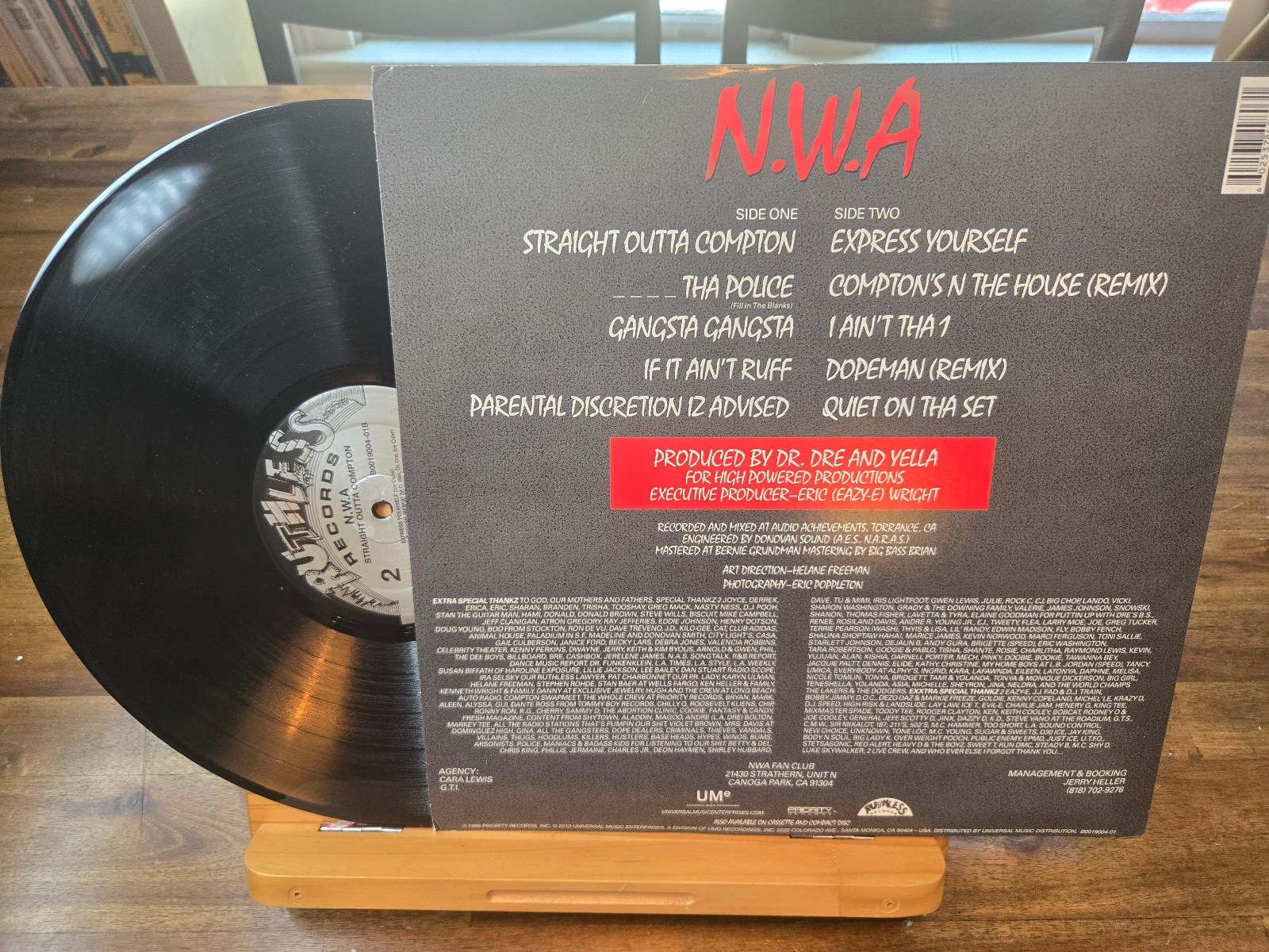 NWA – Straight Outta Compton (vinyl LP, 2013 pressing)