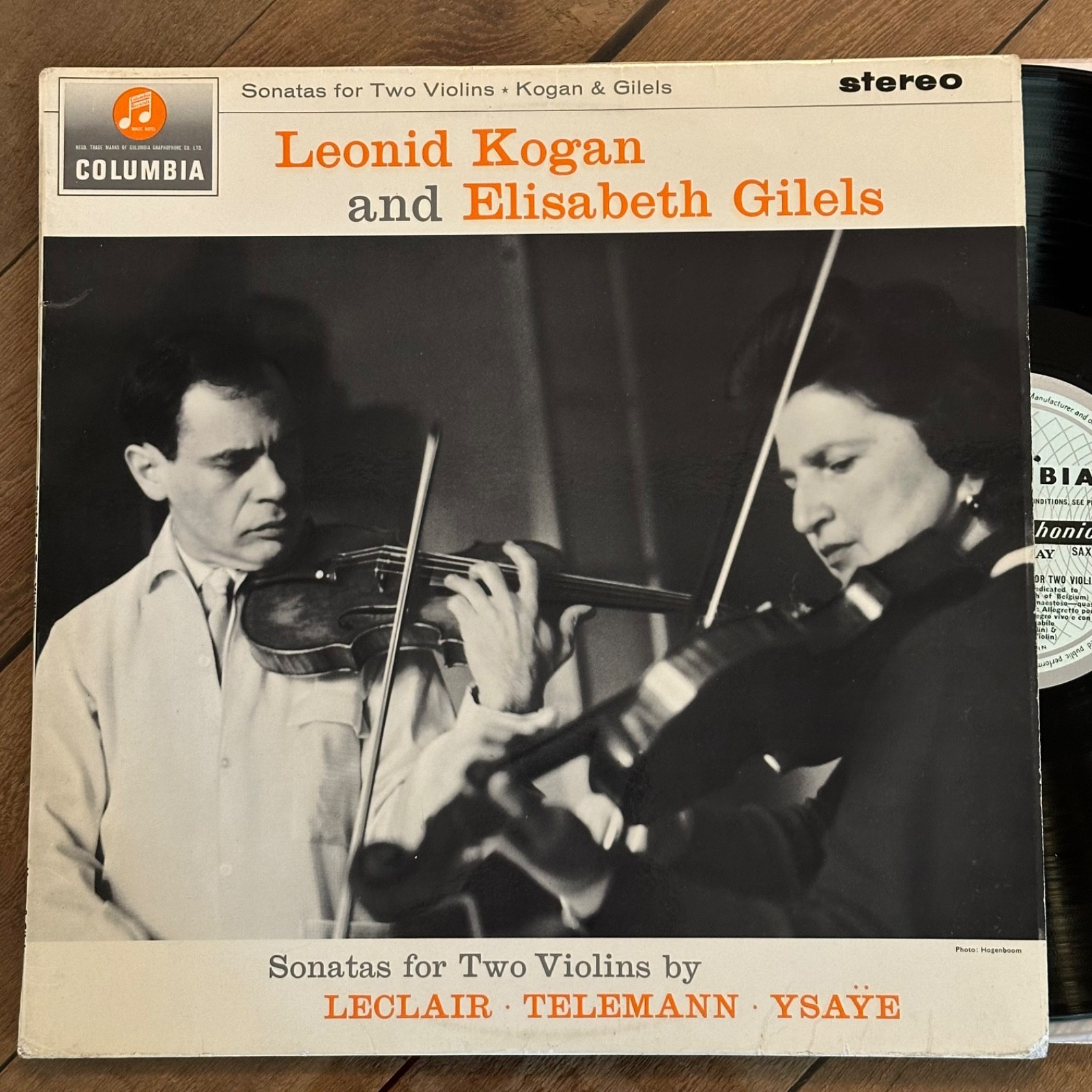 Leonid Kogan Elisabeth Gilels NM! ED1 UK Stereo Columbia lp SAX 2531 Two Violins