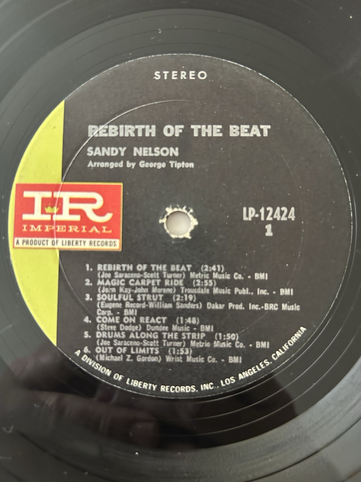 SANDY NELSON Rebirth Of The Beat Vinyl Record LP G-/F Pop Rock