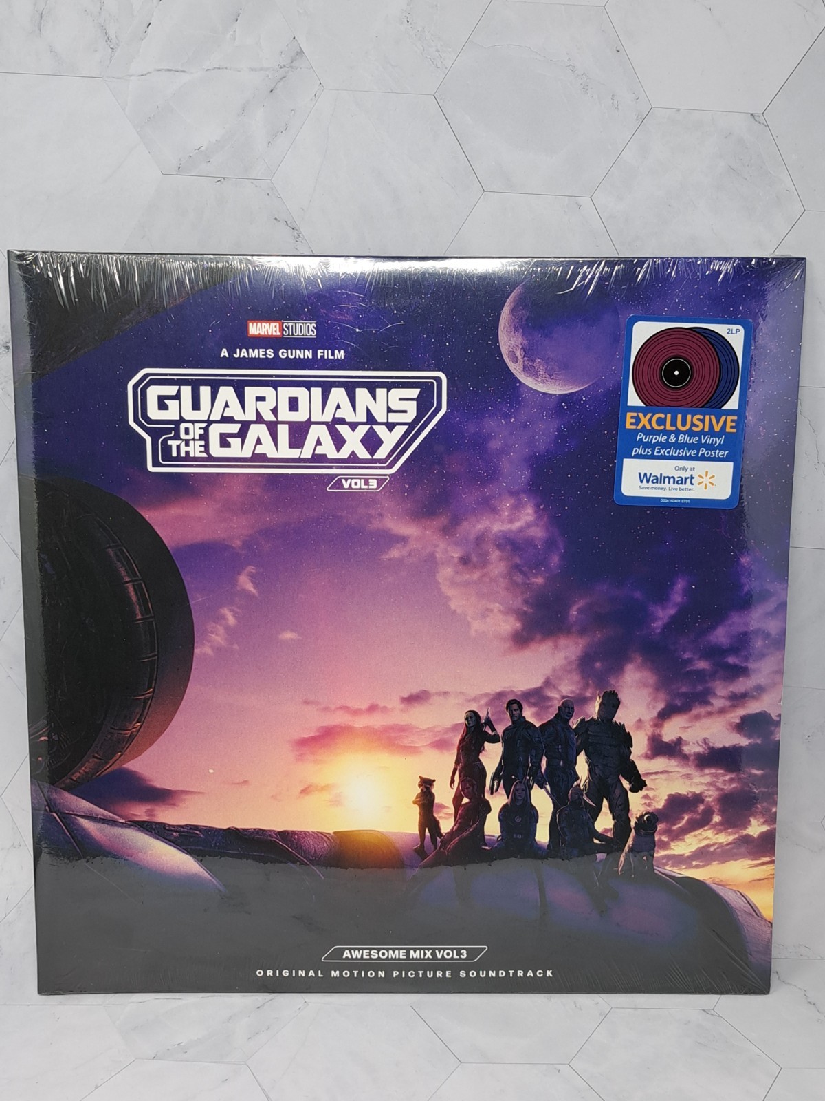 Guardians of the Galaxy Vol. 3 Awesome Mix -2 LP Purple Vinyl with Poster NEW