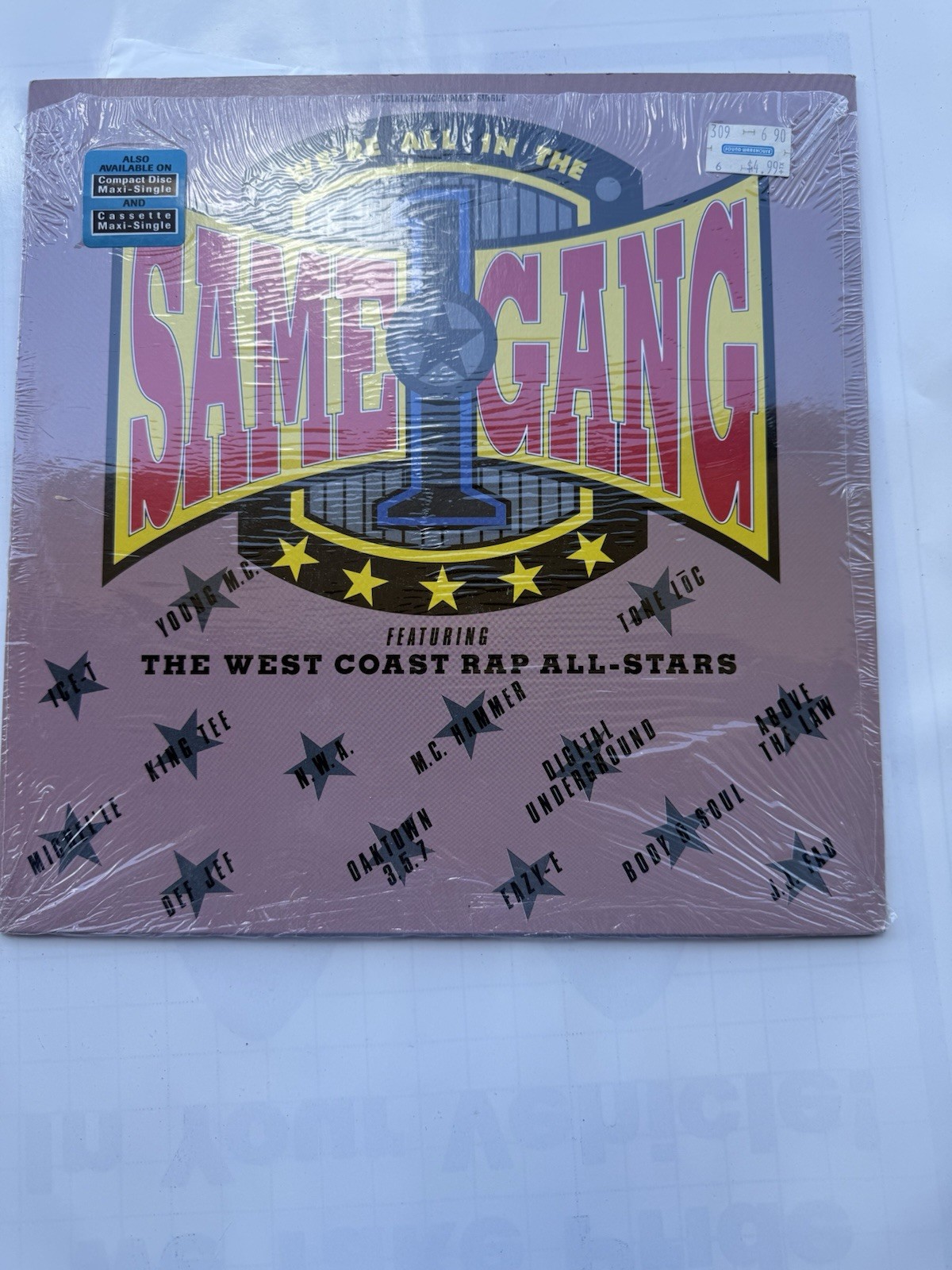 12″ Single West Coast Rap All-Stars We’re All In The Same Gang 1990 Warner Bros.
