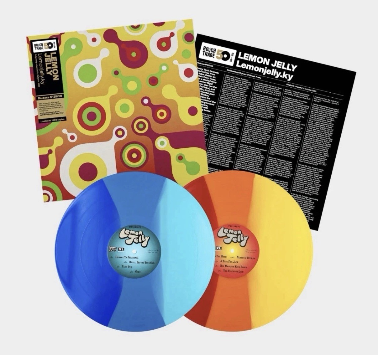 IN HAND Lemon Jelly Lemonjelly.ky 2 LP Multi Coloured Vinyl Rough Trade