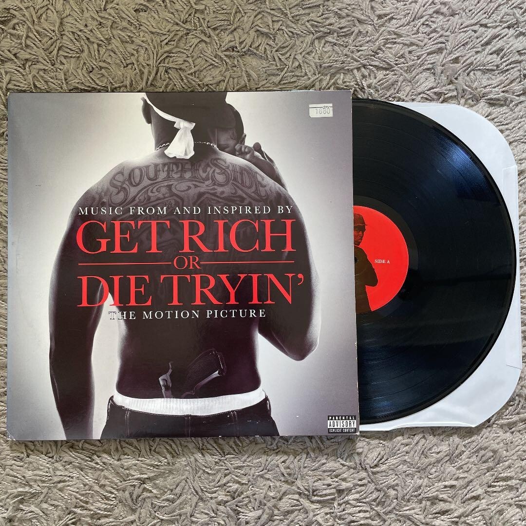 Get Rich Or Die Tryin’ 12″ Vinyl Soundtrack 50 Cent, Young Buck, Lloyd Banks 2LP