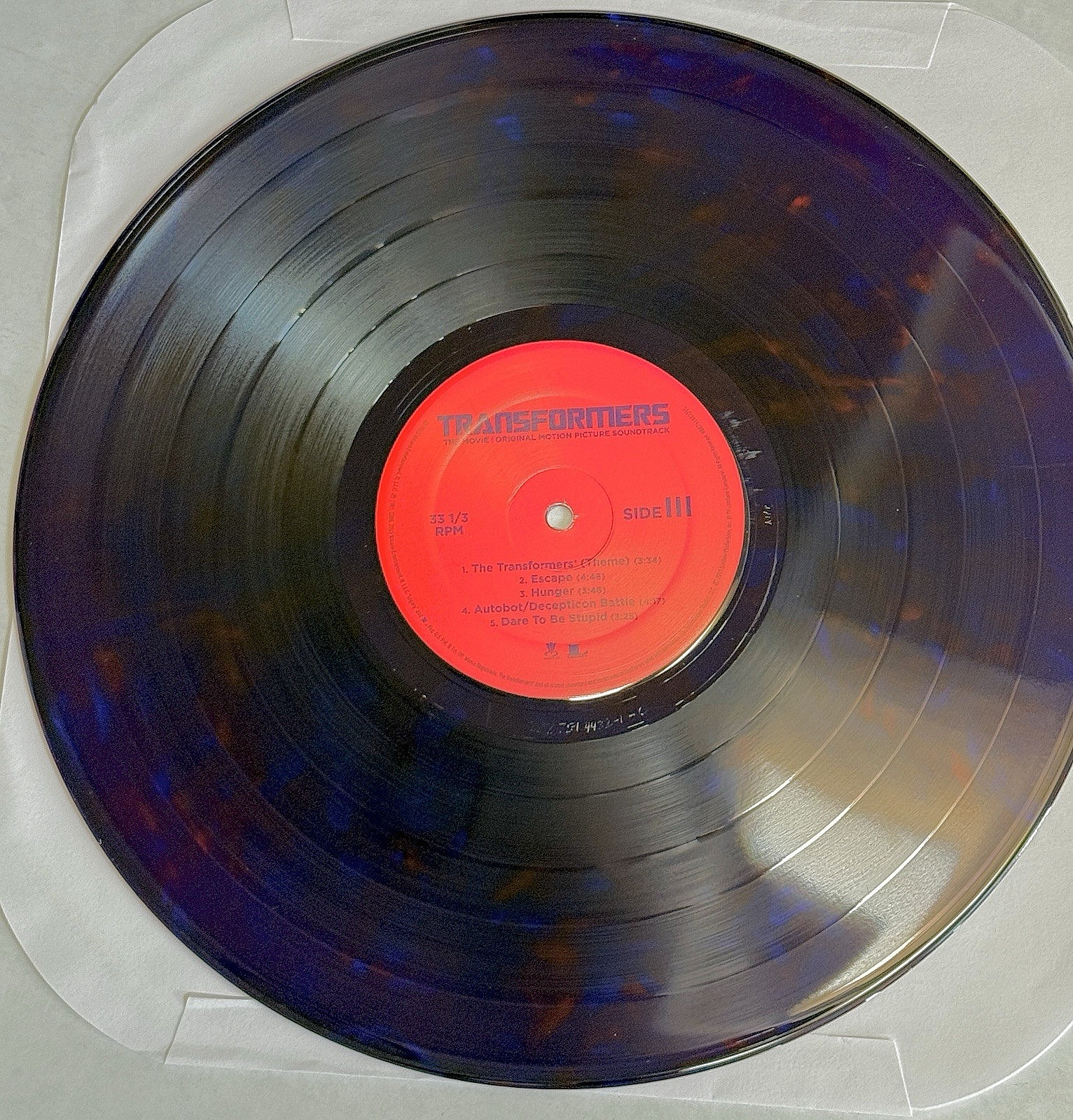 Transformers Original Soundtrack RSD Etched Colored Vinyl Record Store Day RARE