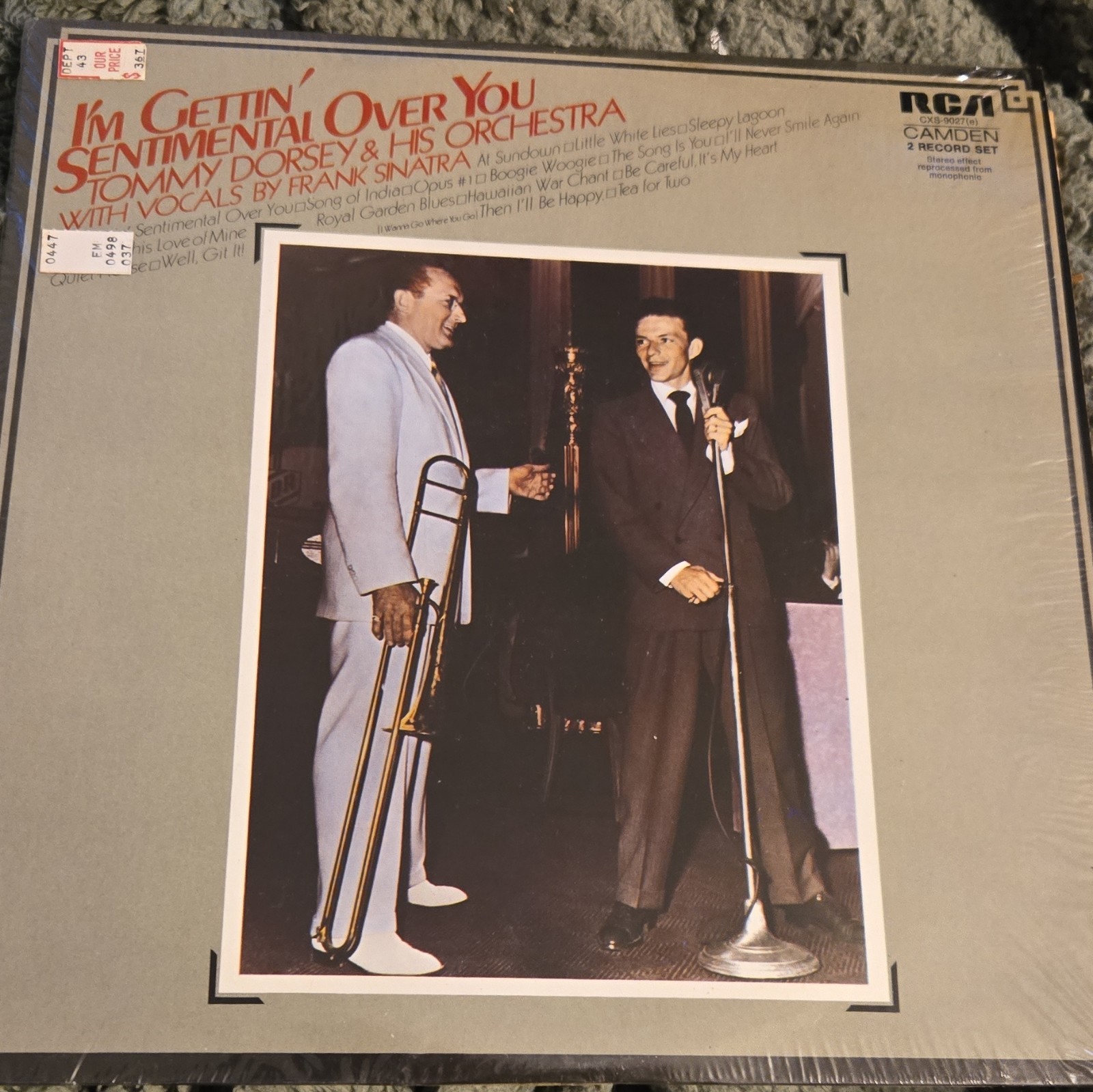 RCA Camden I’m Gettin’ Sentimental Over You Tommy Dorsey Frank Sinatra 2LP Vinyl