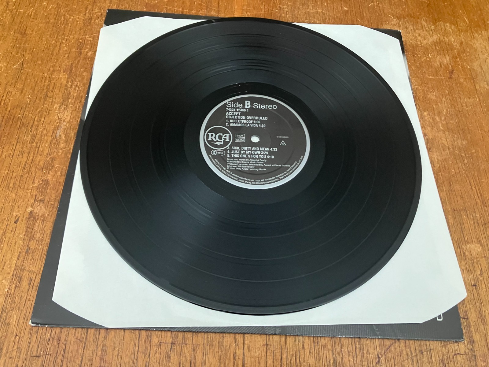 ACCEPT Objection Overruled LP Vinyl 1995 Dutch 1st Press VERY RARE U.D.O.