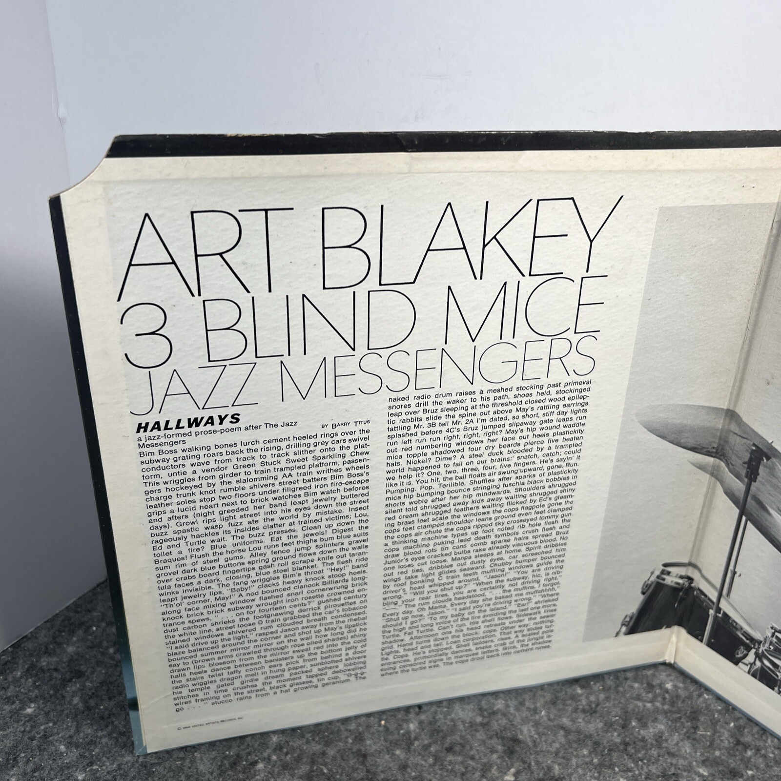 ART BLAKEY – 3 Blind Mice LP – Solid State – SS 18033 – VG to VG+/G+