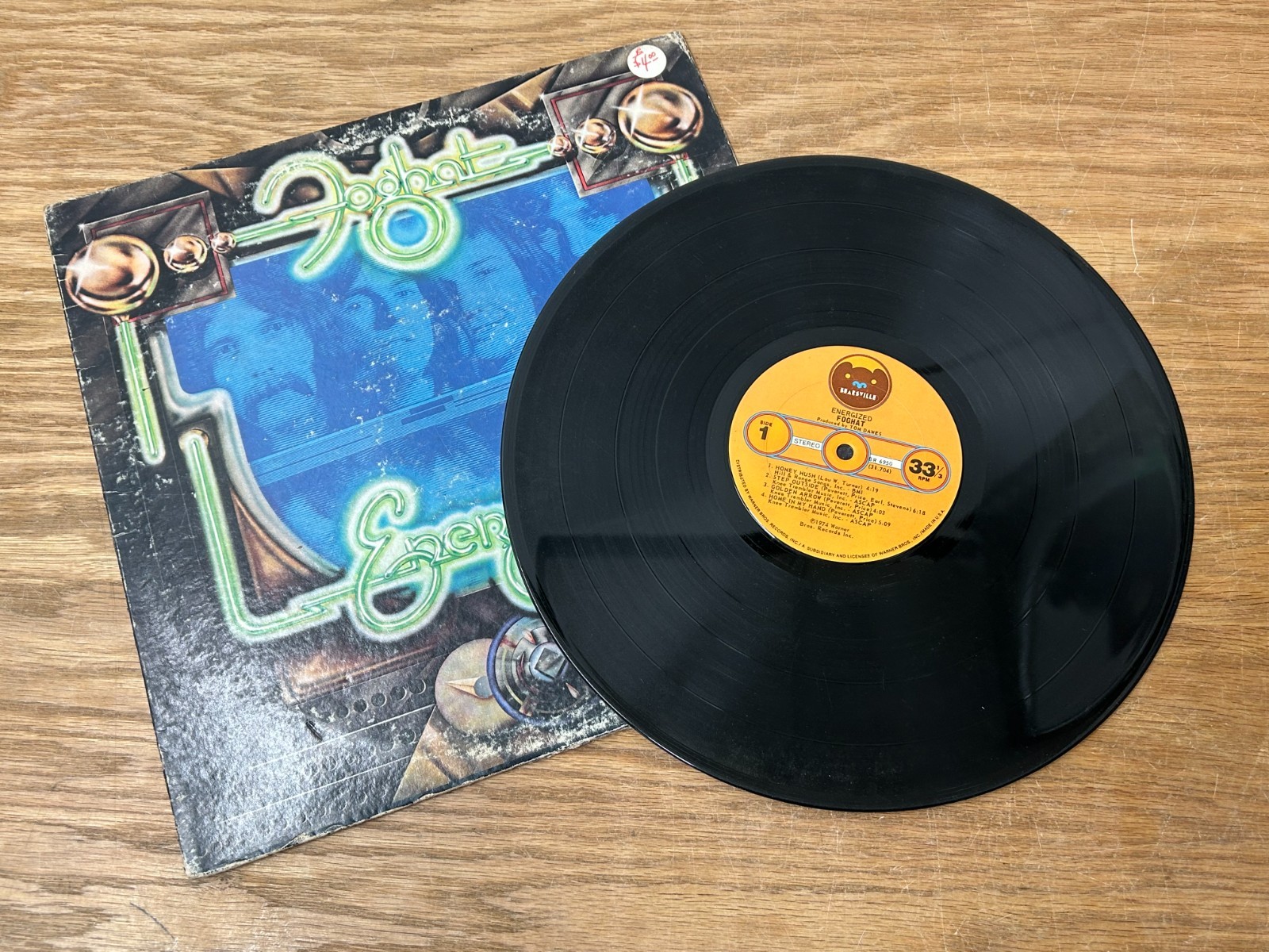 Foghat Energized LP 1974 Bearsville BR 6950 VG Vinyl Classic Rock Free Shipping