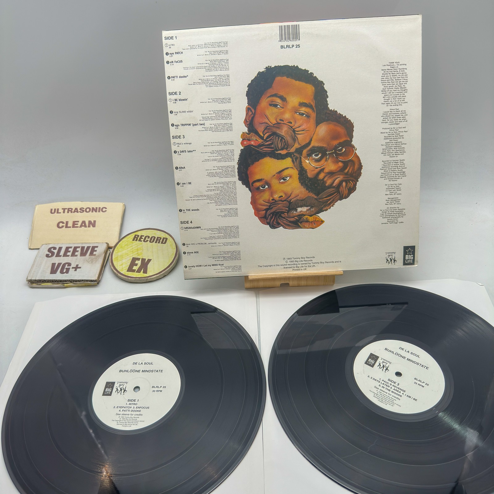 De La Soul – BuhlÅÅne Mind State EX/VG+ 1993 Ultrasonic Clean Vinyl