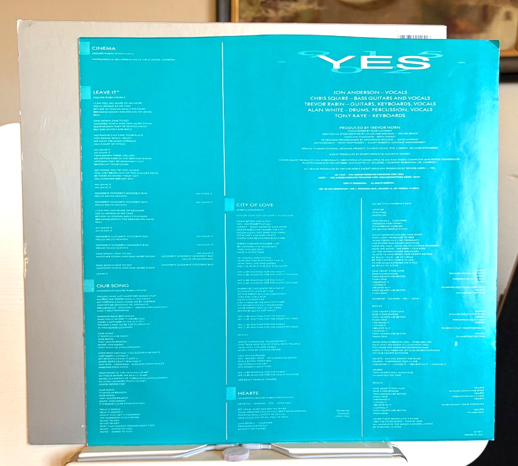 Cleaned & Tested – Yes – 90125 – 1983 Progressive Rock LP