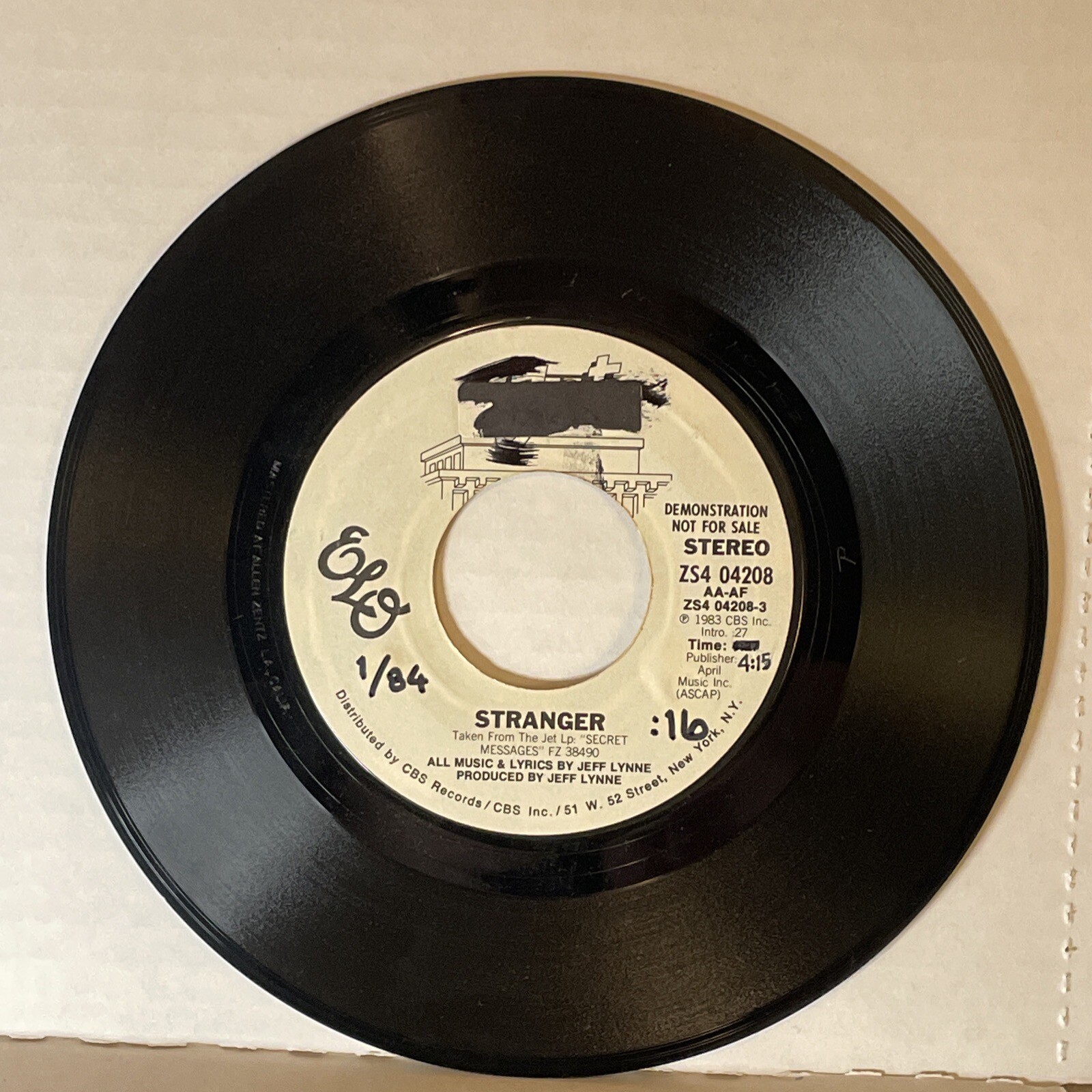 Electric Light Orchestra ELO – Stranger Jet Records Promo Jeff Lynne 1983 04208
