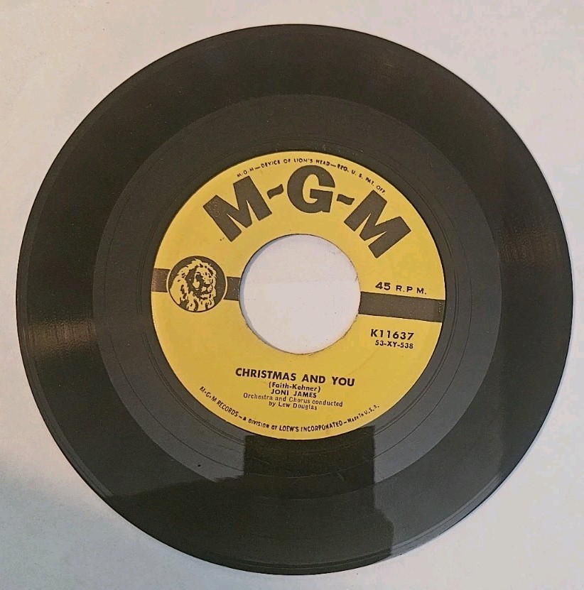 Christmas 45 Joni James “Christmas and You / Nina-Non” MGM K11637