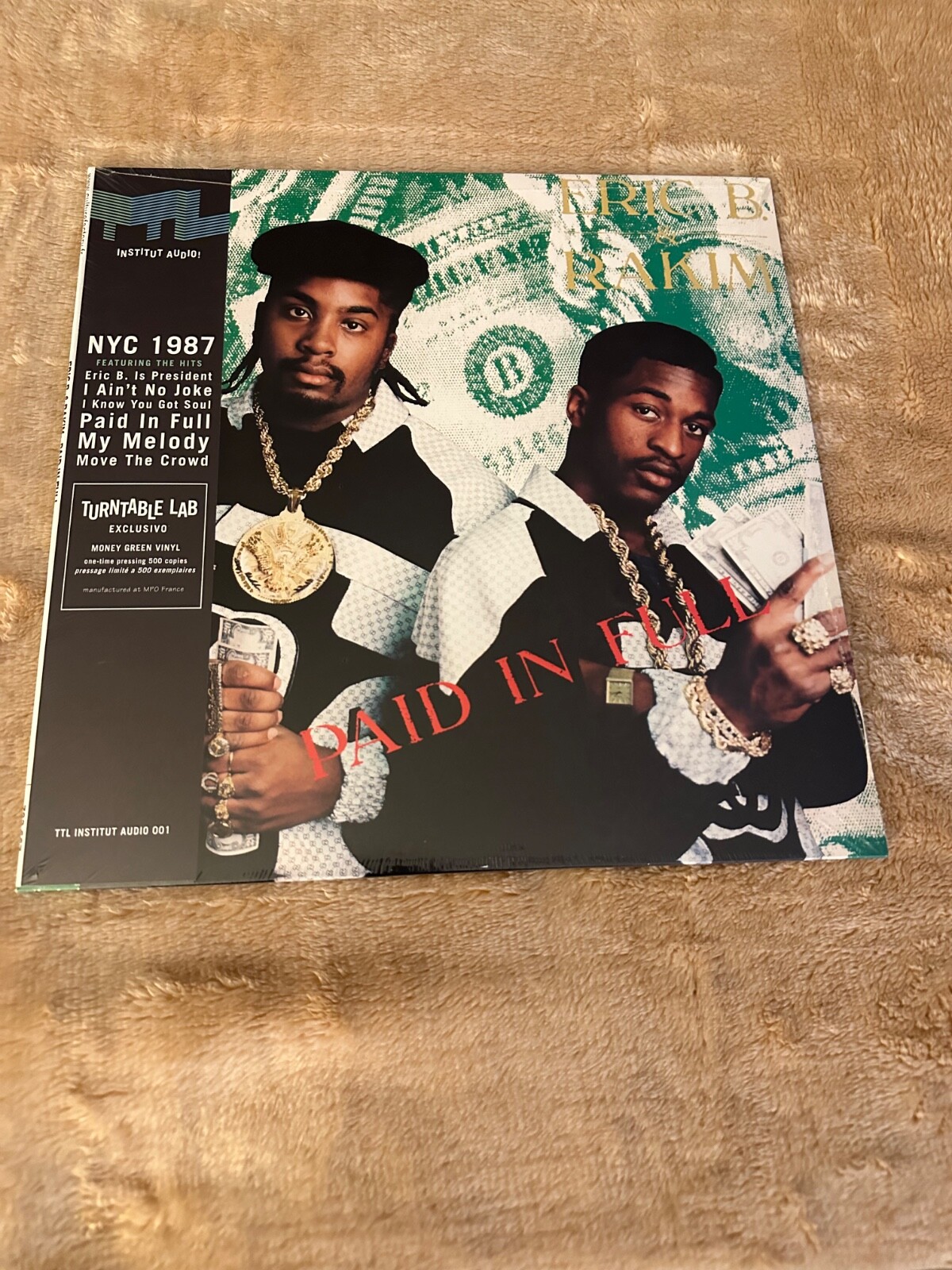 Eric B and Rakim Paid In Full Turntable Lab Money Green Vinyl New Sealed