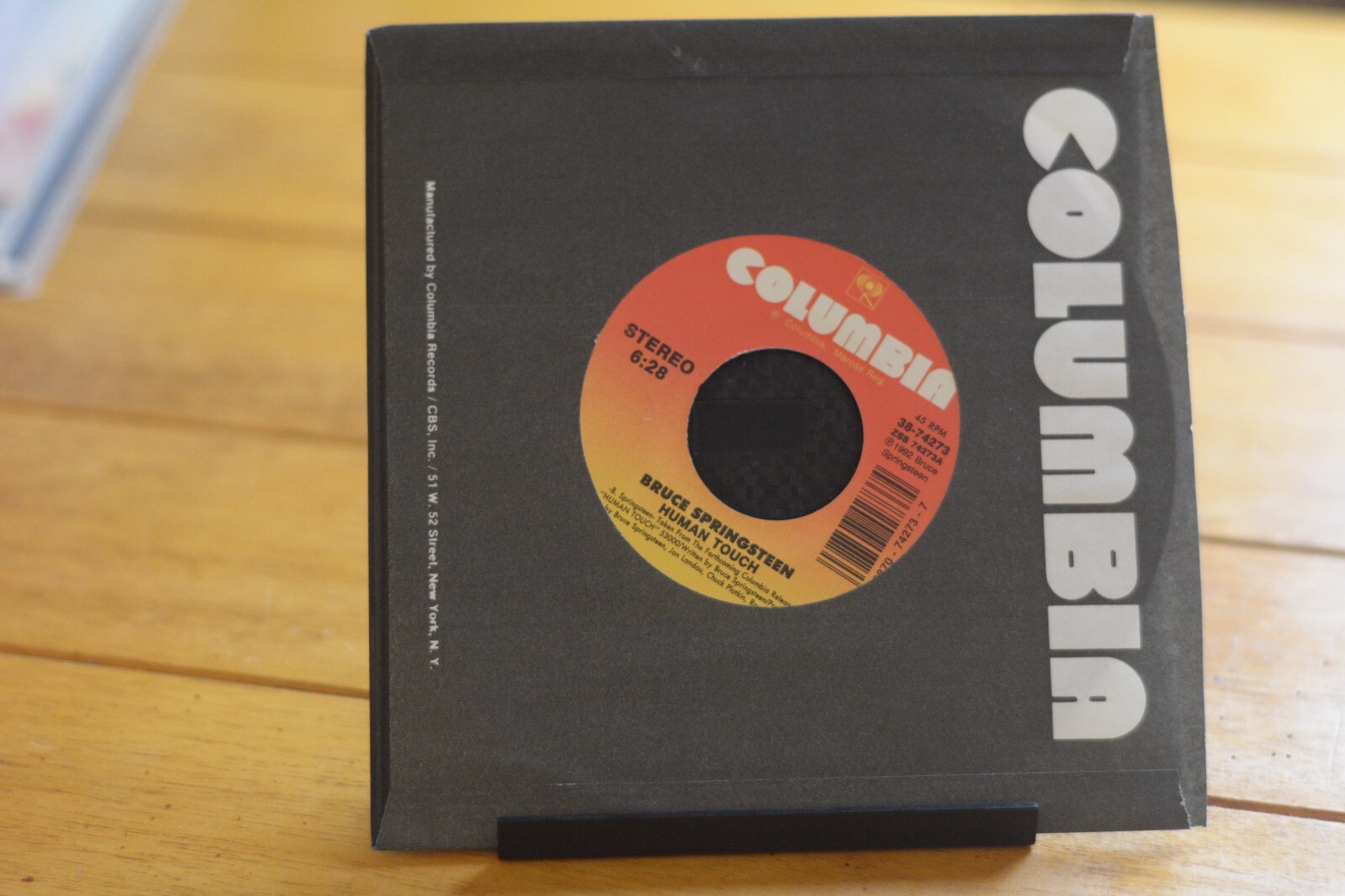 BRUCE SPRINGSTEEN “BETTER DAYS / HUMAN TOUCH” 45 RPM 7″ VG+ RECORD [CC3-77]