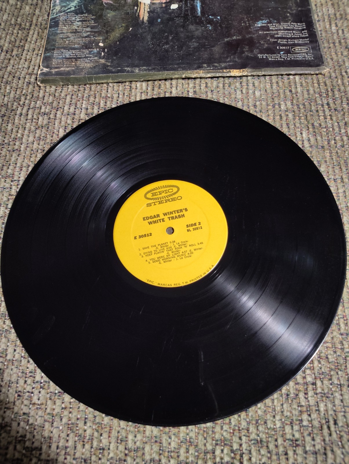 Edgar Winter Edgar Winter’s White Trash LP 12″ 33 RPM Epic Stereo PAL 30512-2A