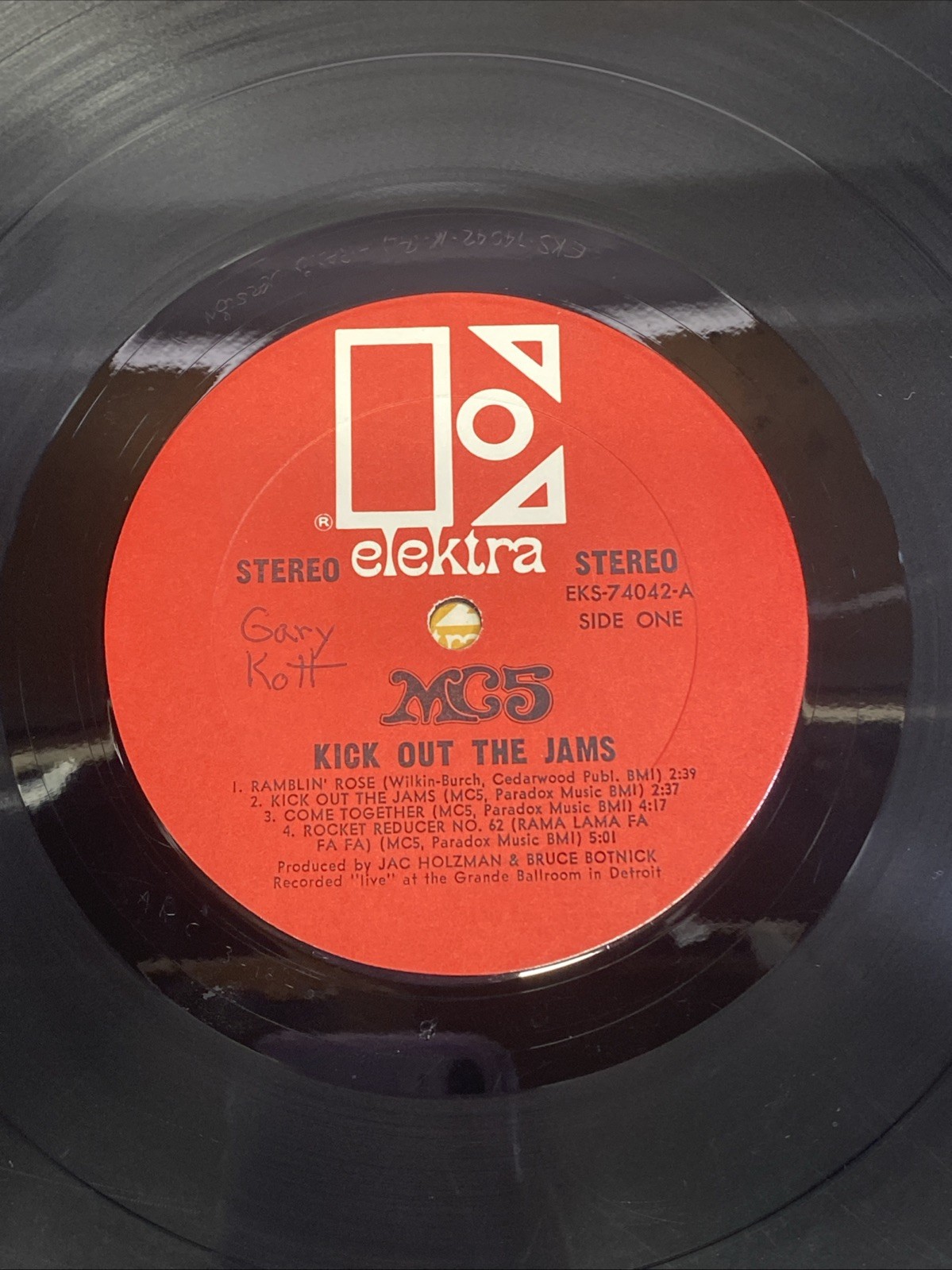 MC5 Kick Out The Jams Vintage 1969 Vinyl LP Elektra Record EKS-74042