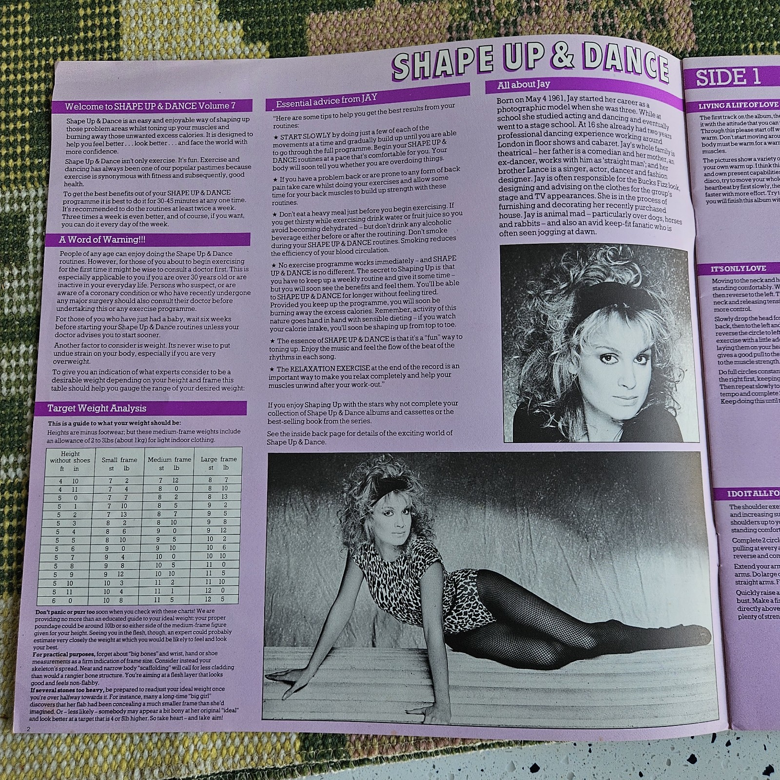 RARE 1984 Jay Aston BUCKS FIZZ Shape Up & Dance Volume 7 MINT VINYL LP +BOOKLET
