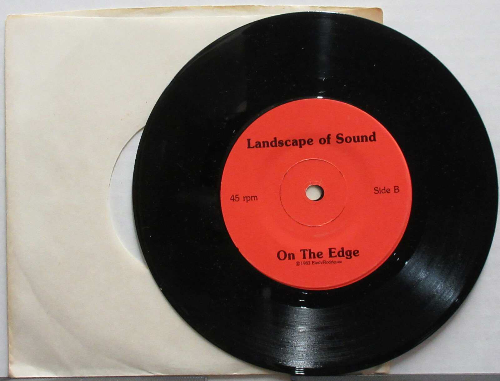 LANDSCAPE OF SOUND On The Edge 1983 US Private 45 SYNTH POP New Wave 7″ HEAR ♫