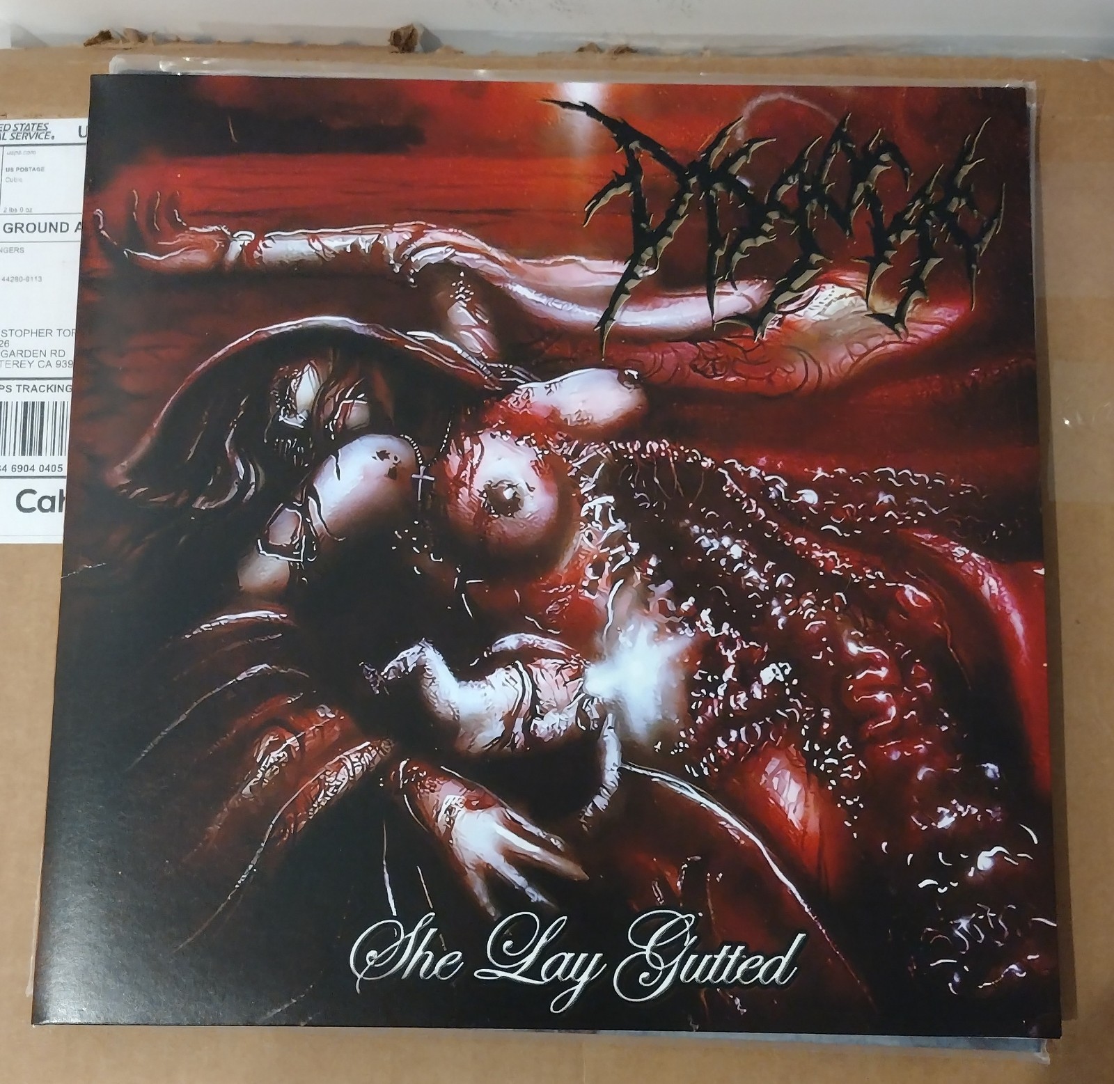 Disgorge “She Lay Gutted” Red Colored Vinyl Brutal Death Metal